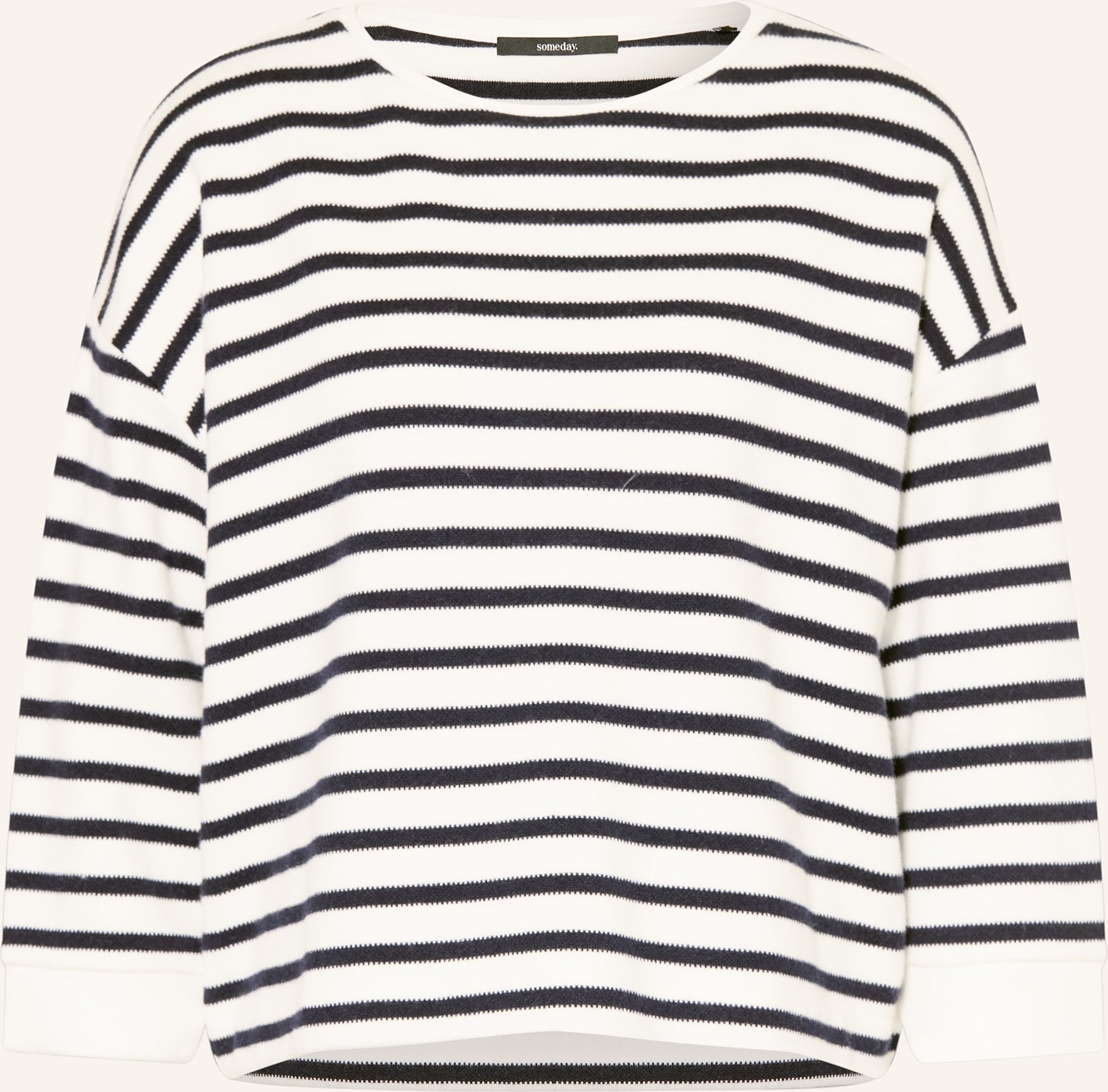 Someday Strickshirt Uleno Mit 3/4-Arm blau