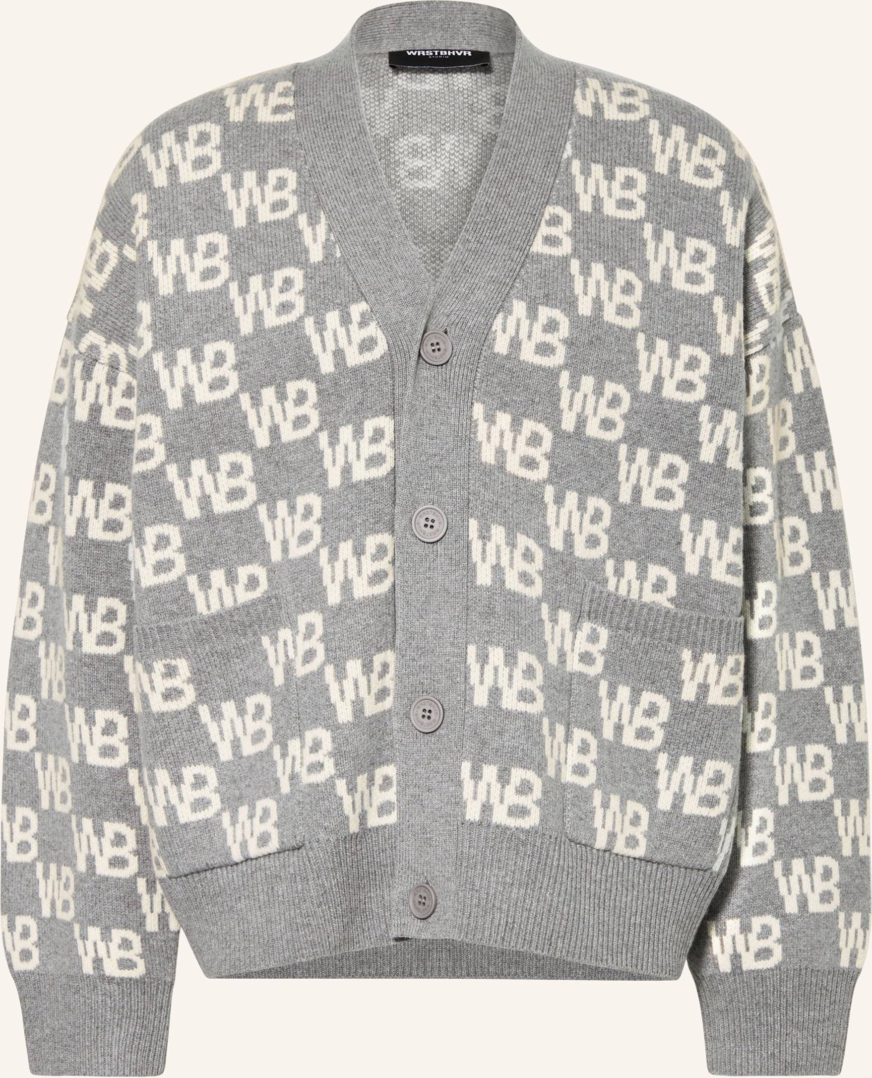 Wrstbhvr Strickjacke Chess v3 grau