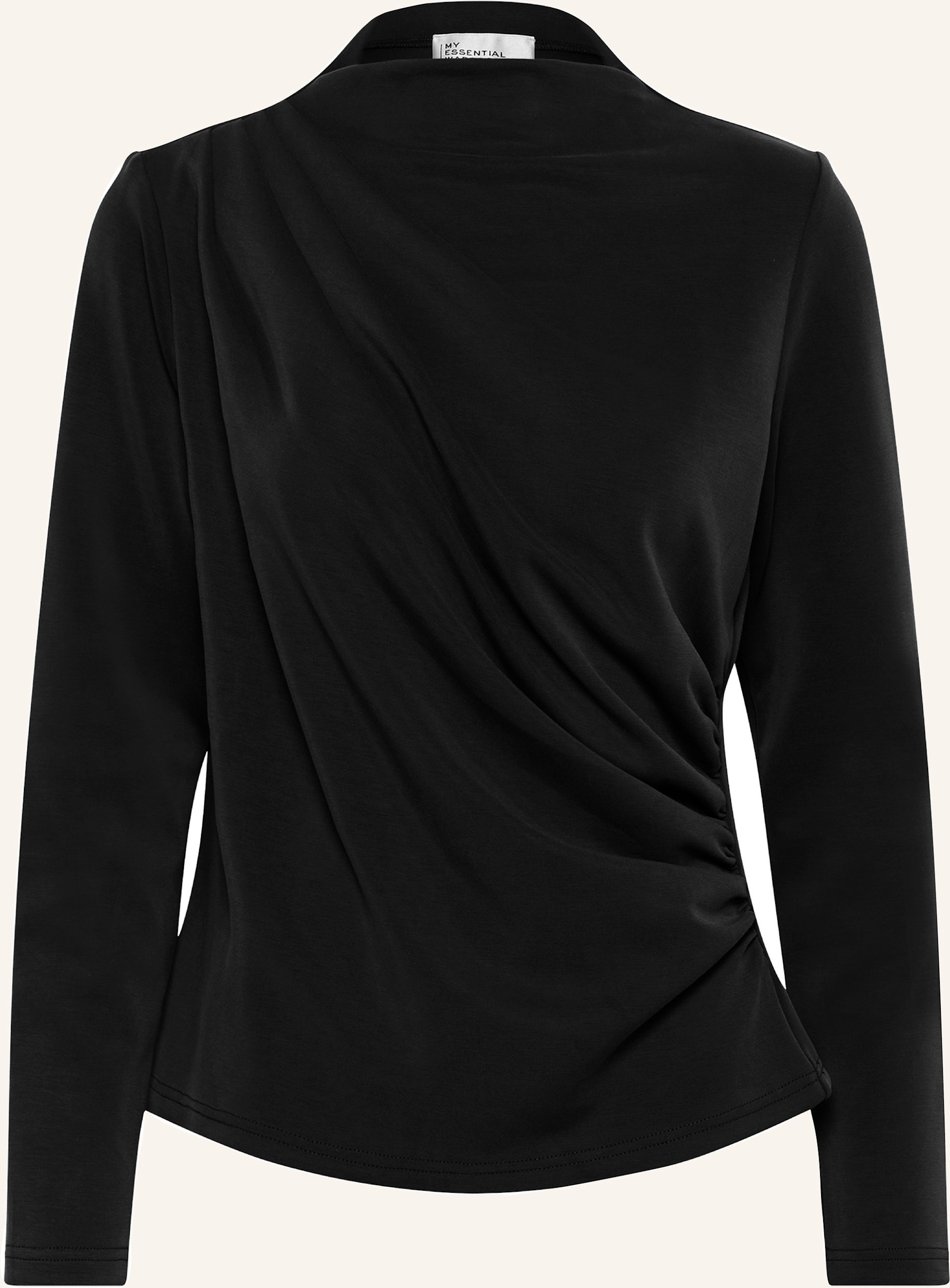 My Essential Wardrobe Oversized-Hemdbluse Helle schwarz