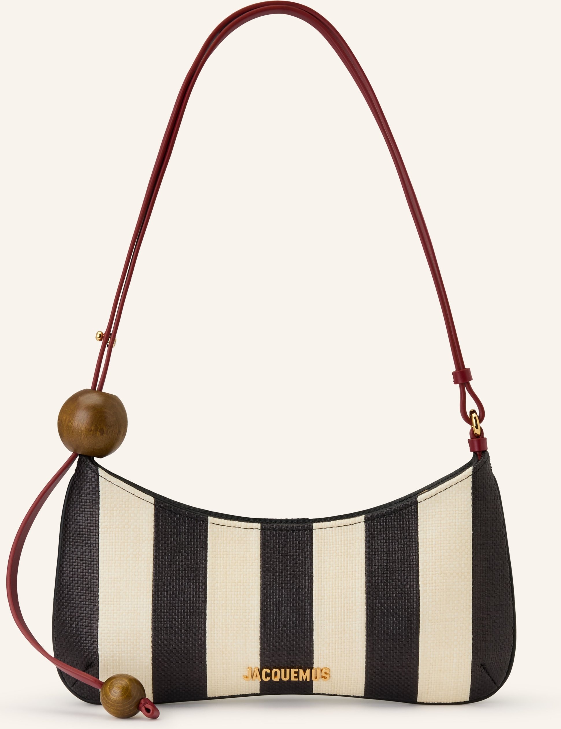 Jacquemus Schultertasche Le Bisou Perle beige