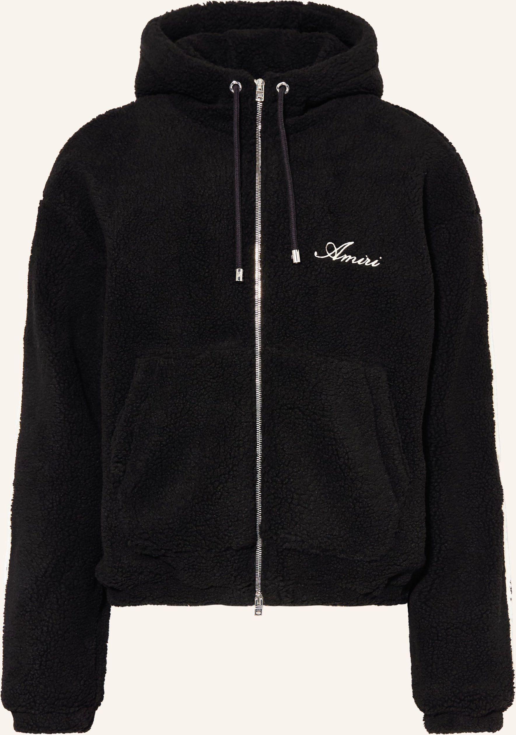 Amiri Teddyfell-Jacke Bones schwarz