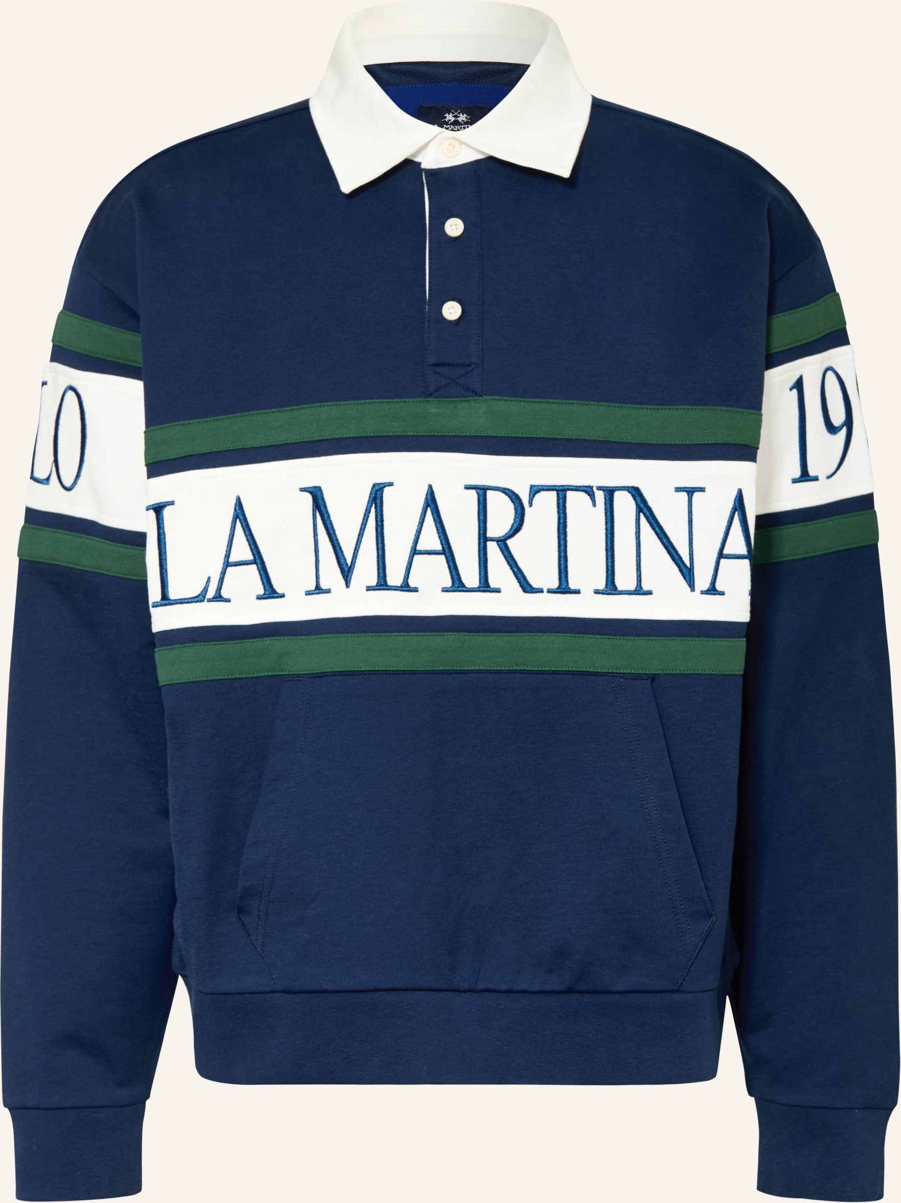 La Martina Rugbyshirt blau