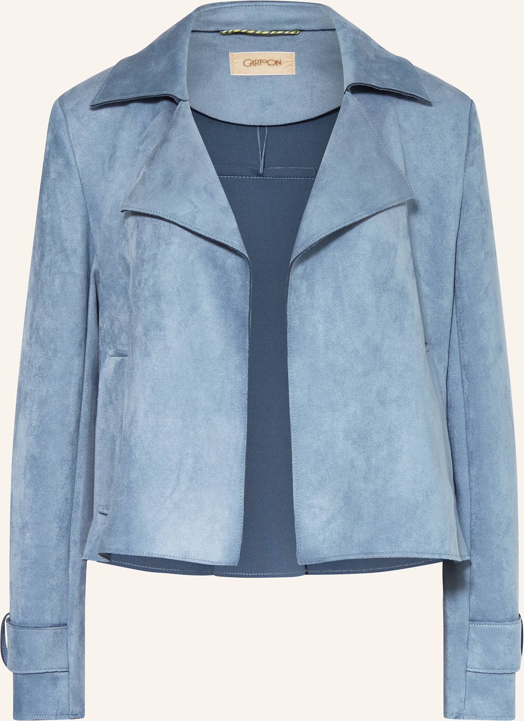 Cartoon Jacke In Lederoptik blau