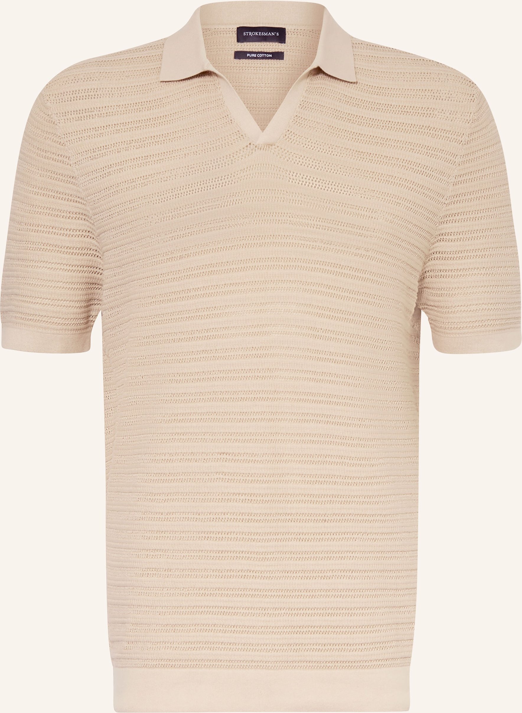 Strokesman's Strick-Poloshirt beige