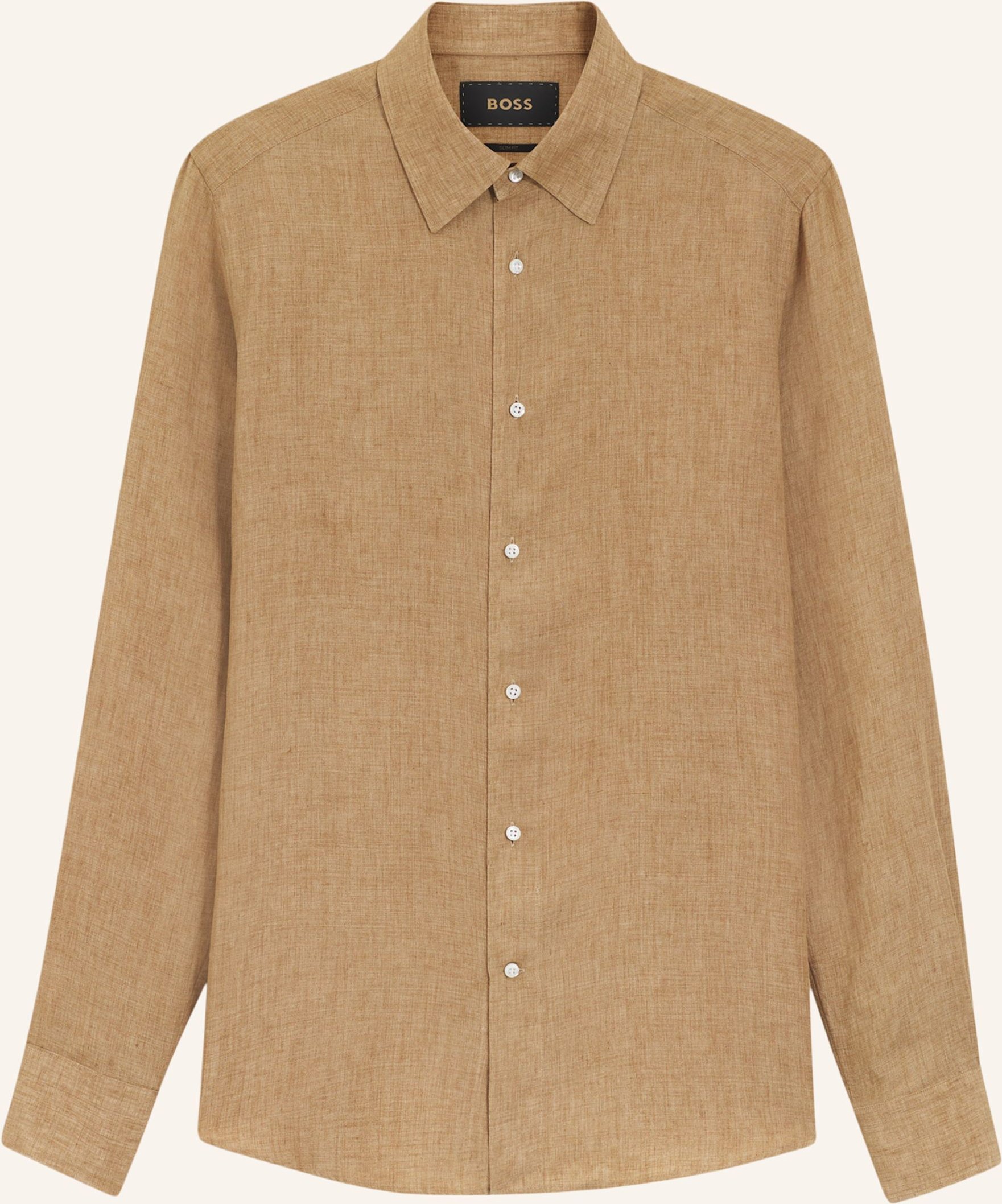 Boss Casual Hemd L-Hays-Kentw-C-252 Slim Fit beige