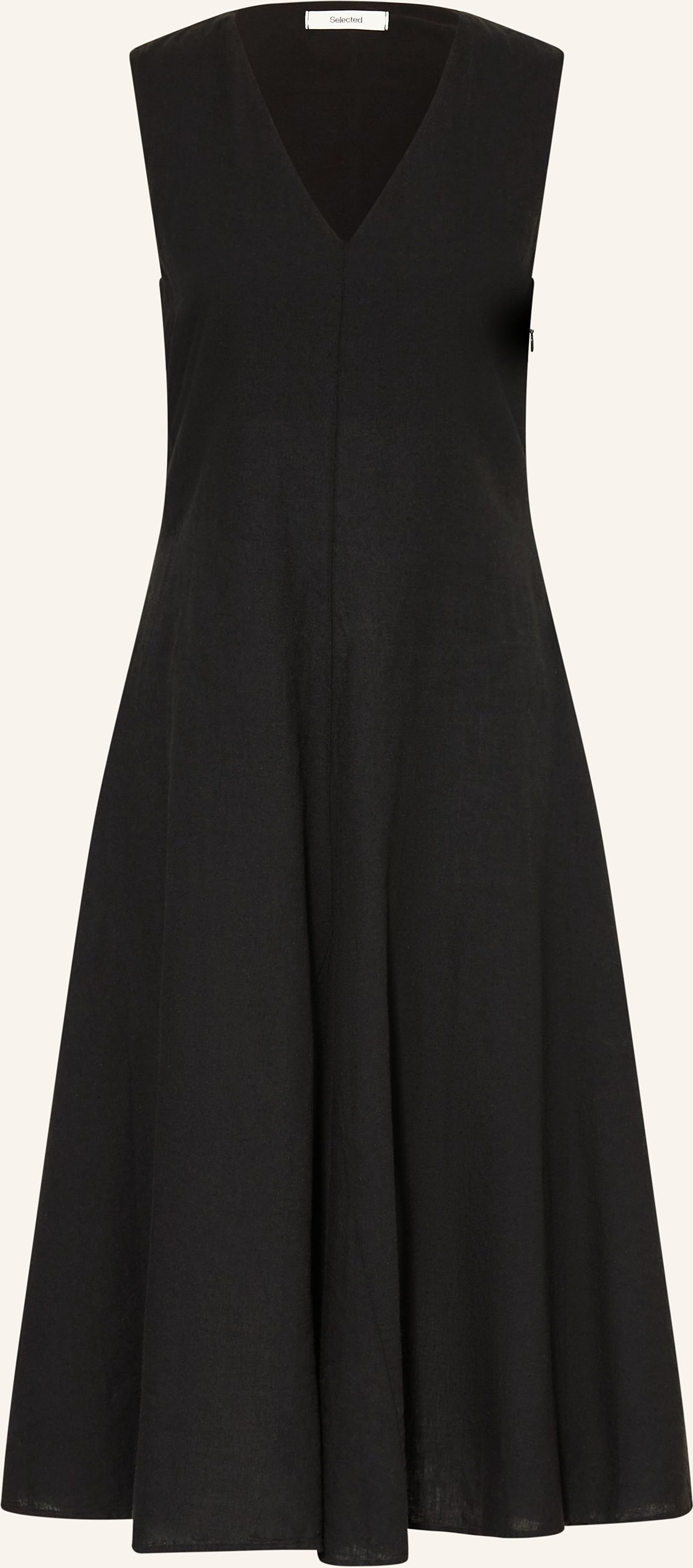 Selected Femme Kleid Mit Leinen schwarz