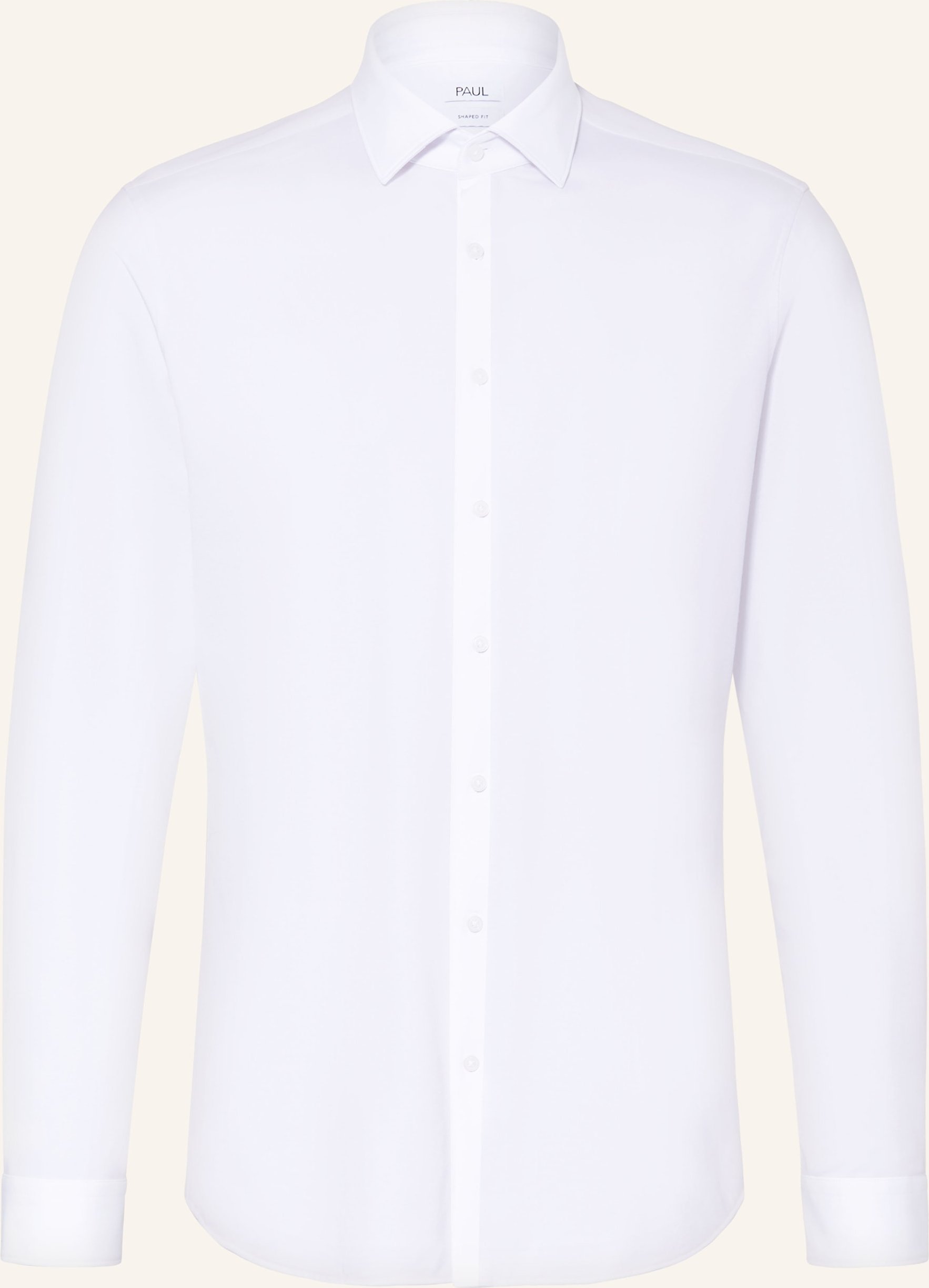 Paul Jerseyhemd Shaped Fit weiss