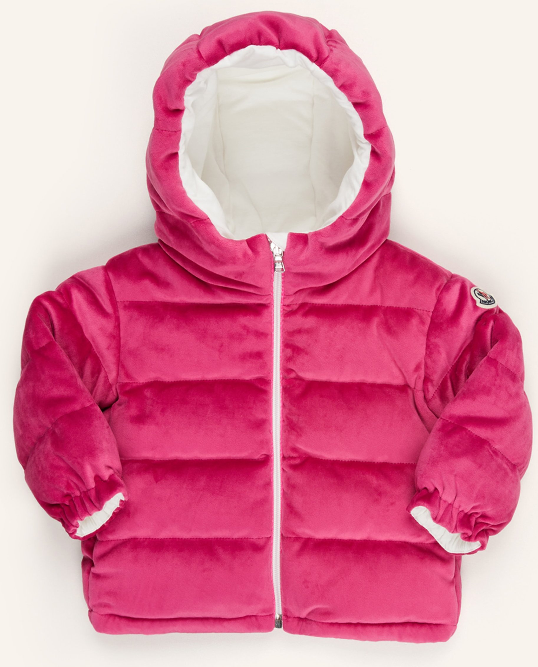 Moncler Enfant Daunenjacke Daos Aus Samt pink