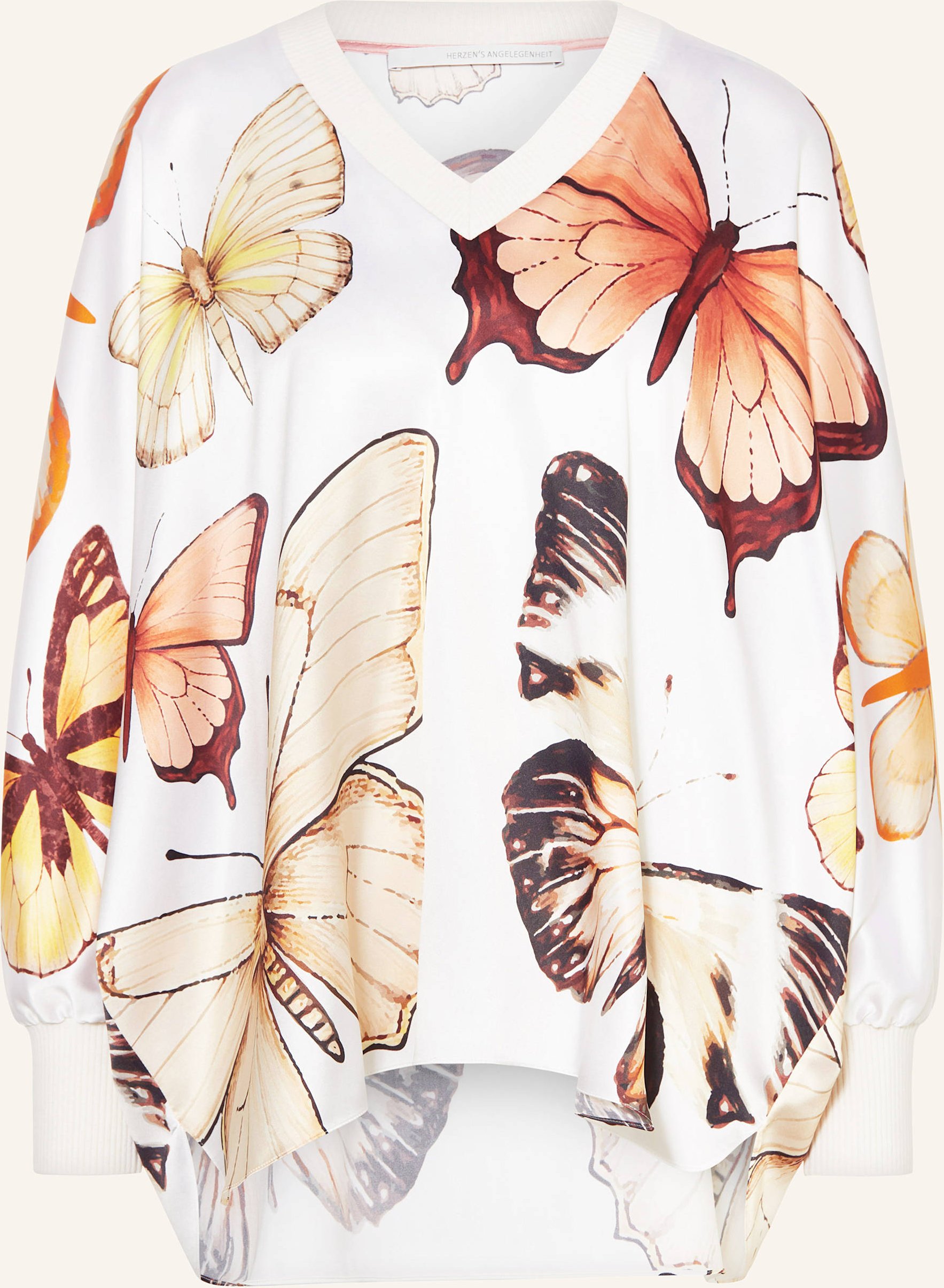 Herzen's Angelegenheit Blusenshirt Aus Seide weiss