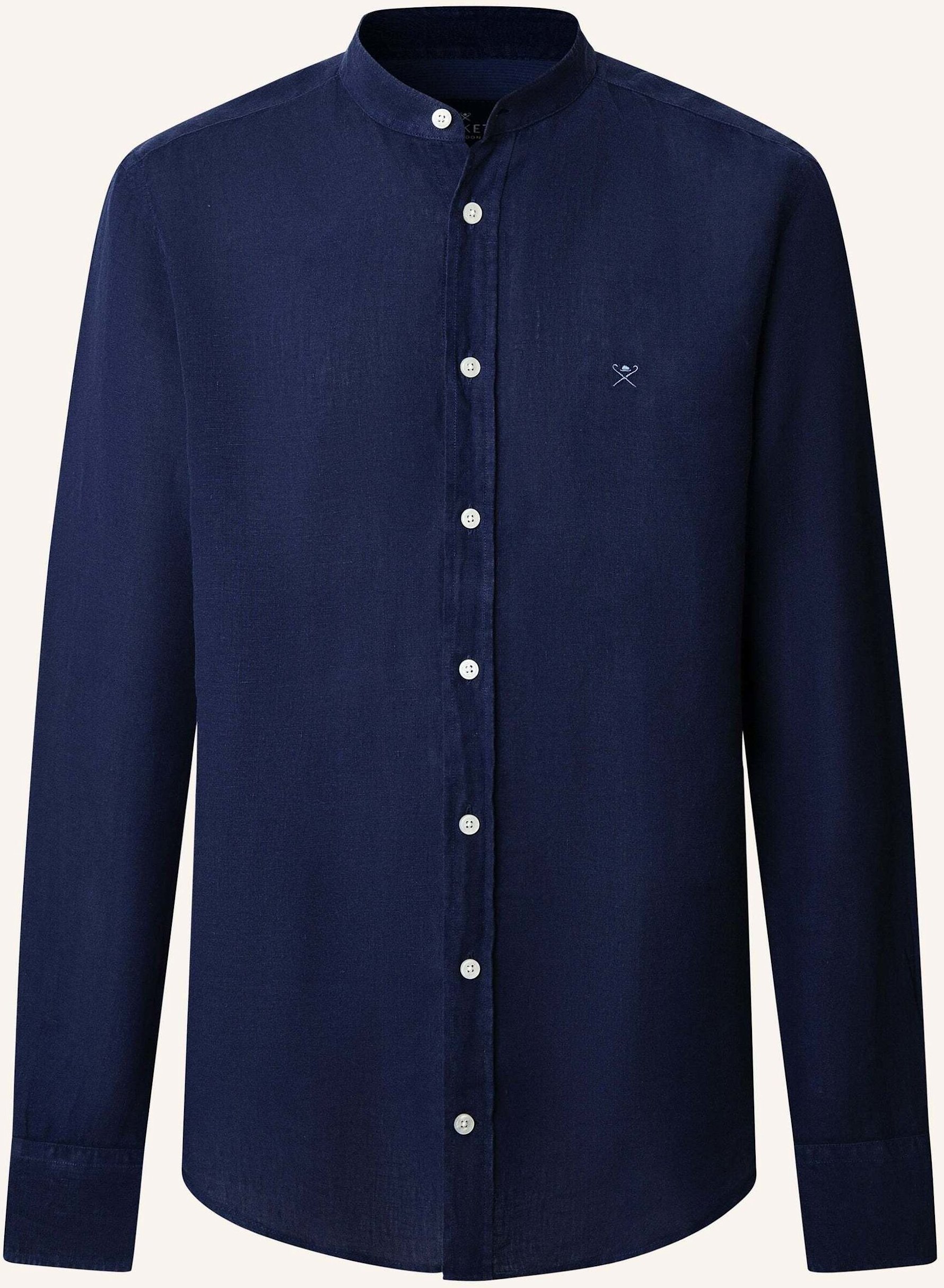 Hackett London Freizeithemd Ess Gmd Linen Porter blau