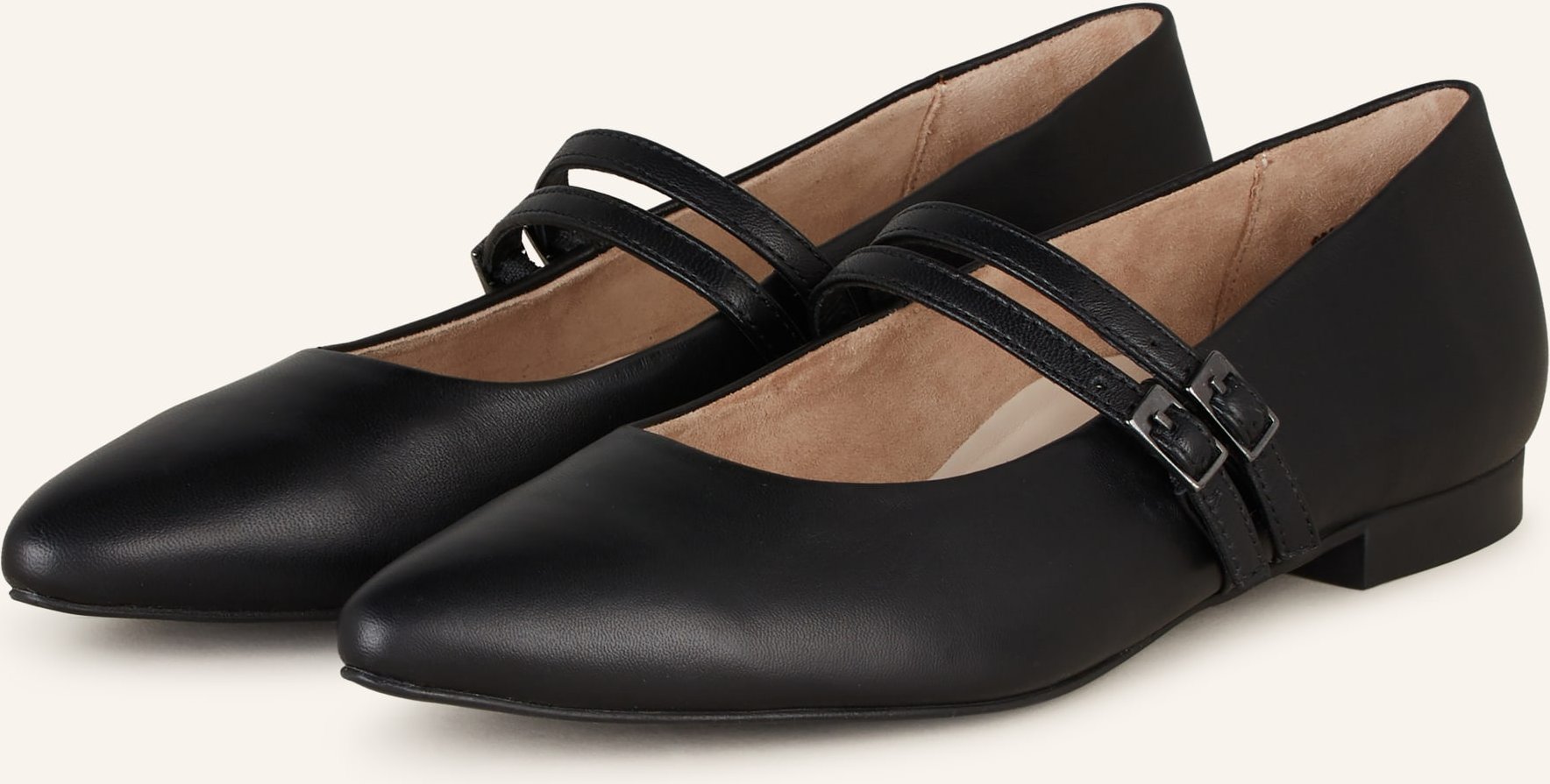 Paul Green Mary-Jane-Ballerinas schwarz