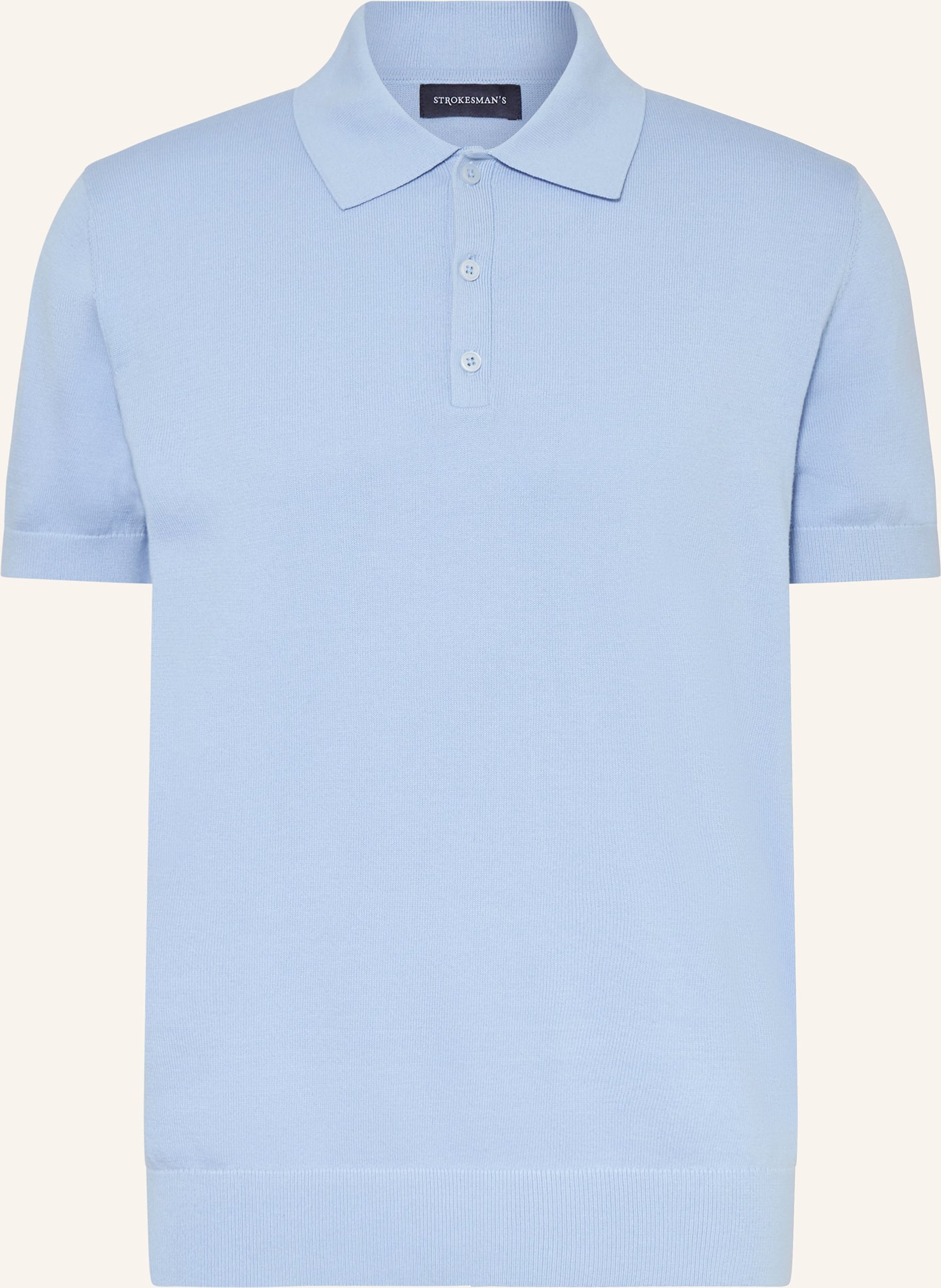 Strokesman's Strick-Poloshirt blau