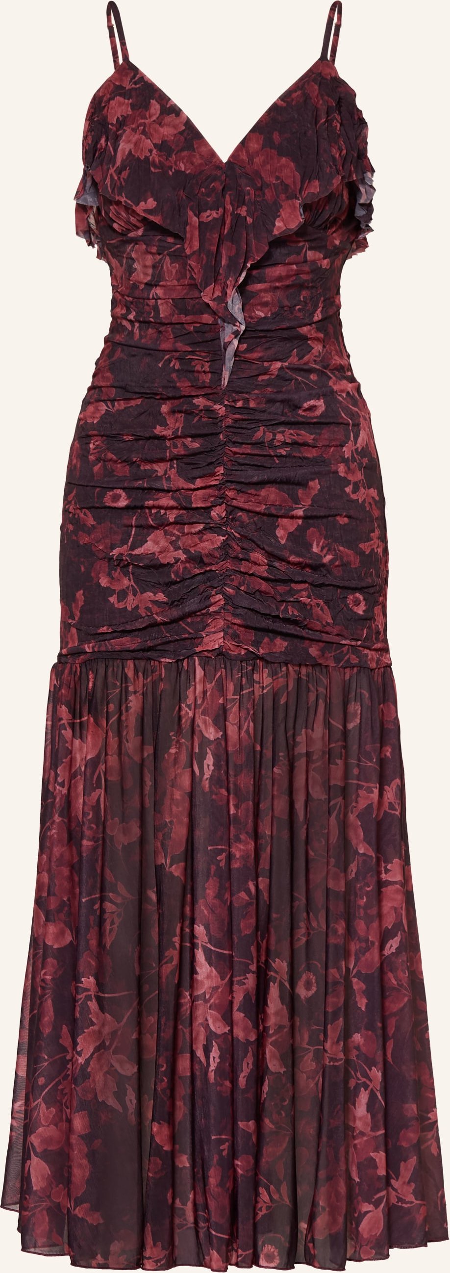 Esthé Kleid Mit Rüschen rot