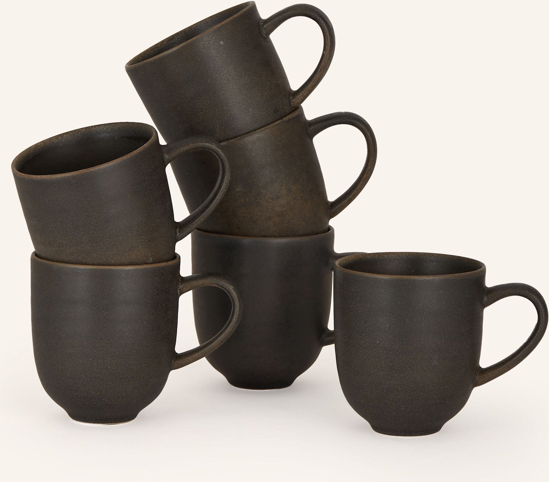 Blomus 6er-Set Henkelbecher Kumi braun