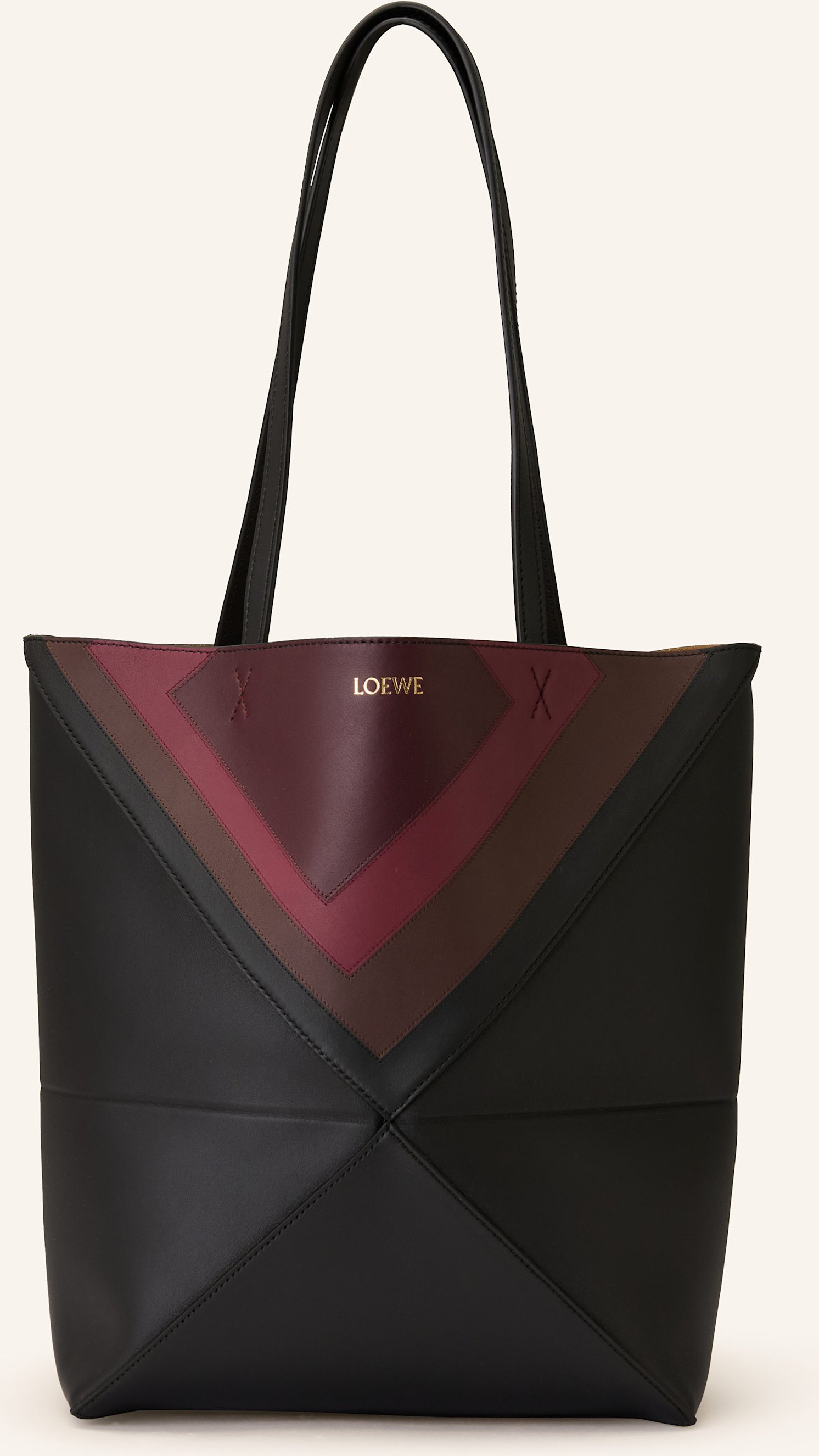 Loewe Shopper Puzzle Fold Medium rot