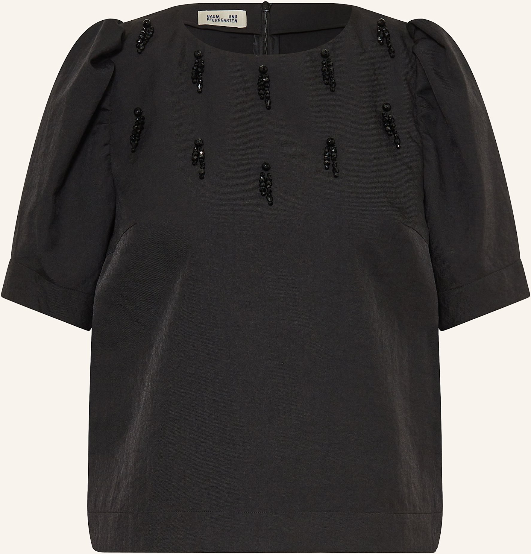 Baum Und Pferdgarten Blusenshirt Minu Mit Schmucksteinen schwarz