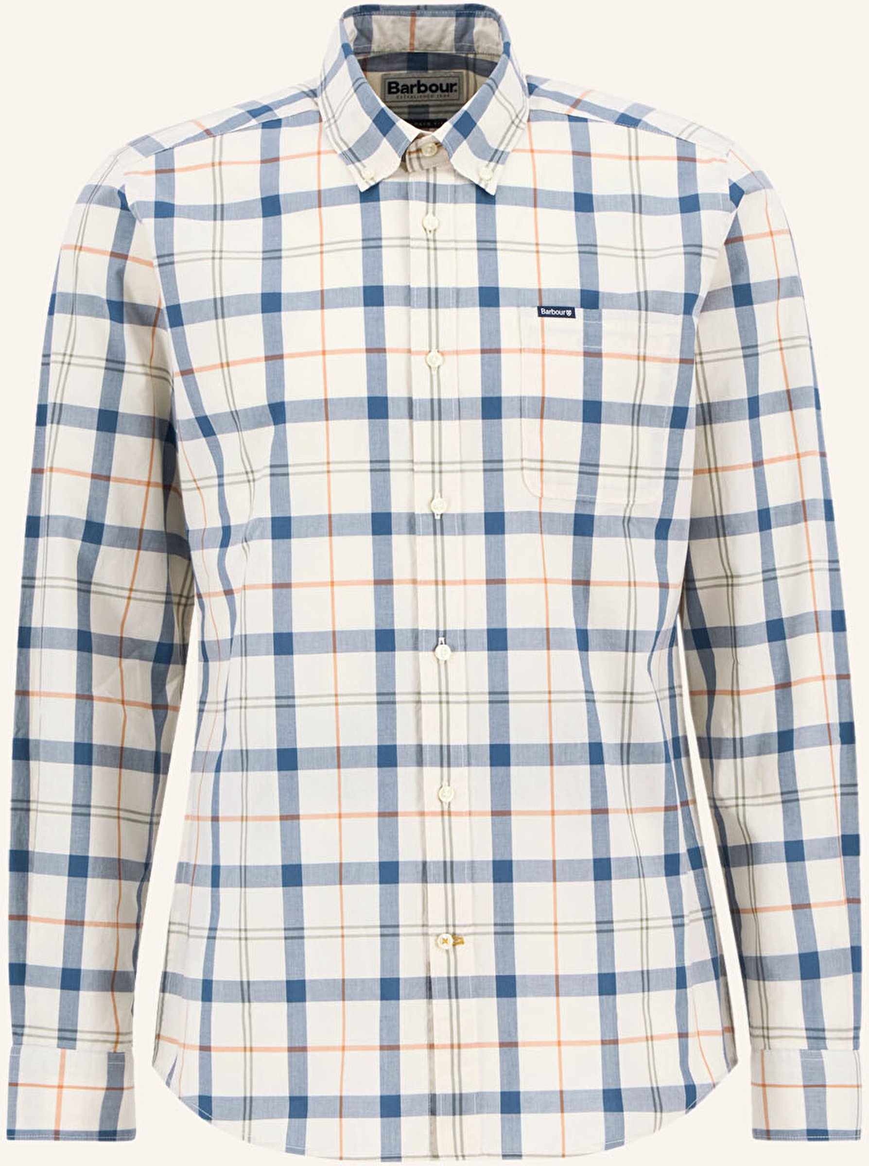 Barbour Hemd Rawley Tailored Fit blau