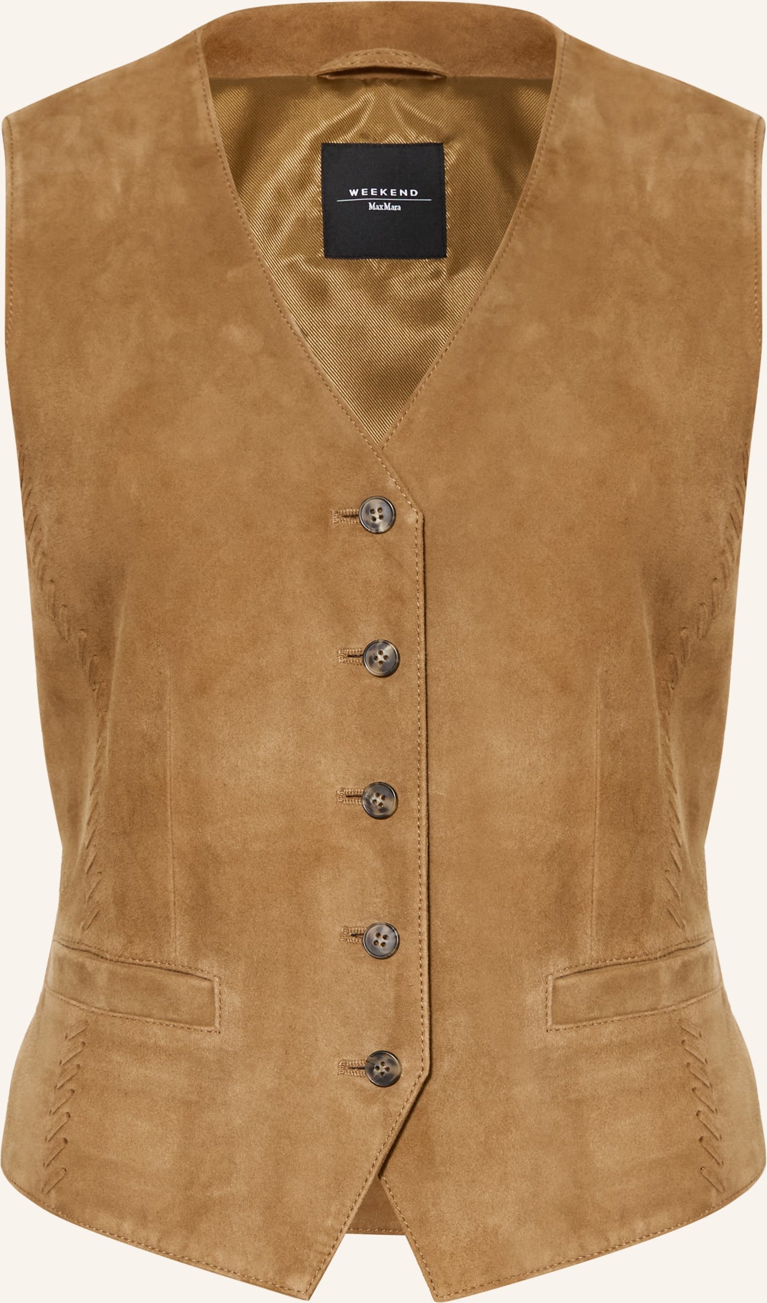 Weekend Max Mara Lederweste Vetusta braun
