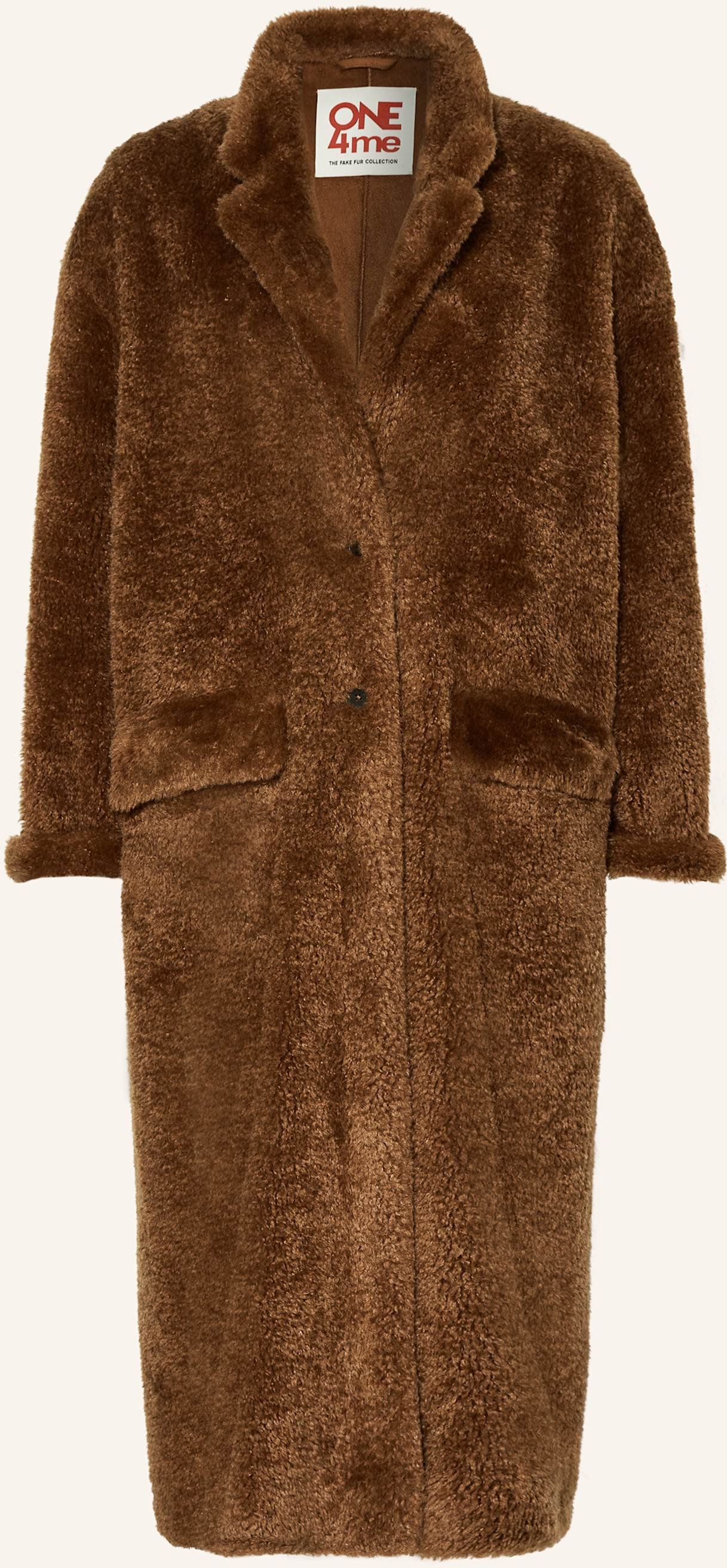 Grace Teddyfell-Mantel braun