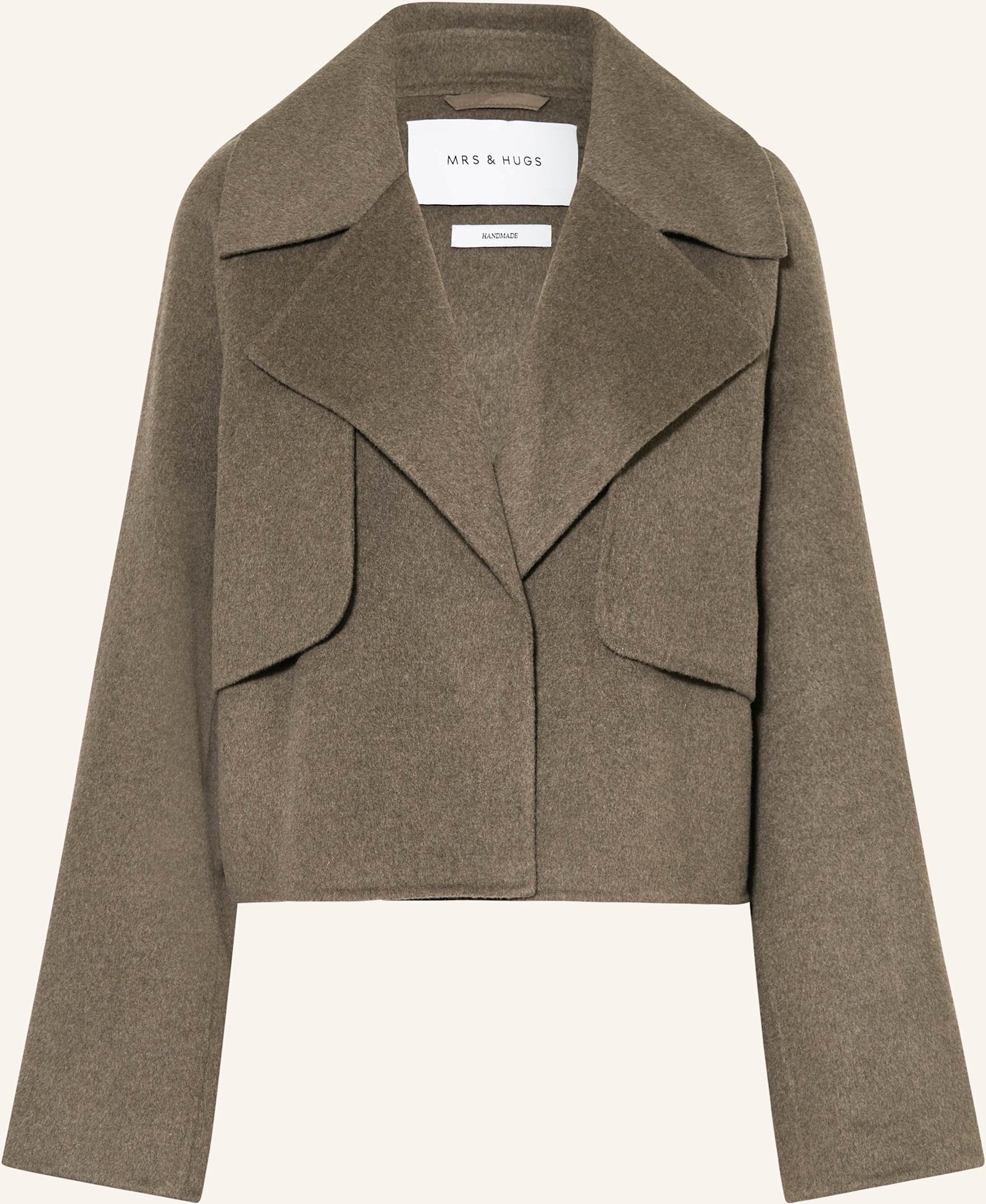 Mrs & Hugs Kastenjacke beige