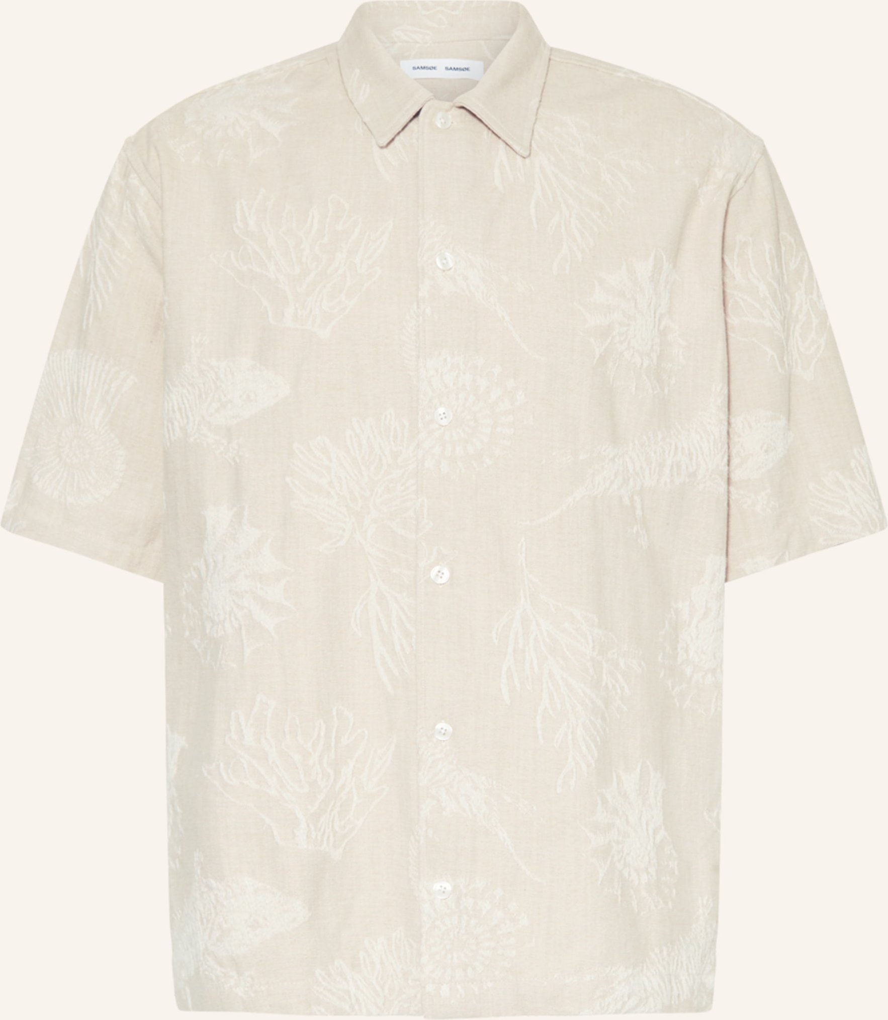 Samsøe Samsøe Kurzarm-Hemd Saayo Comfort Fit beige