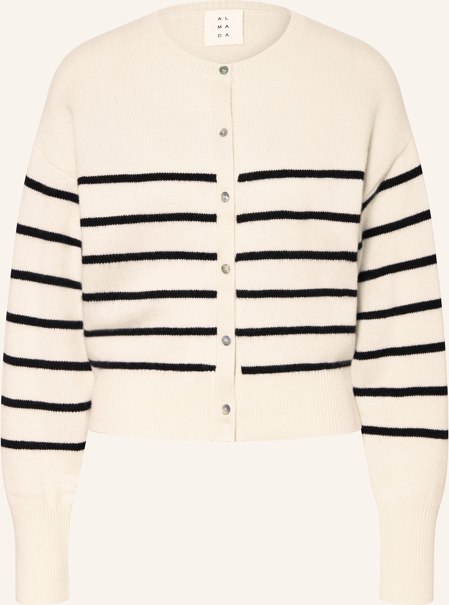 Thumbnail - Almada Label Strickjacke Coco Aus Cashmere weiss