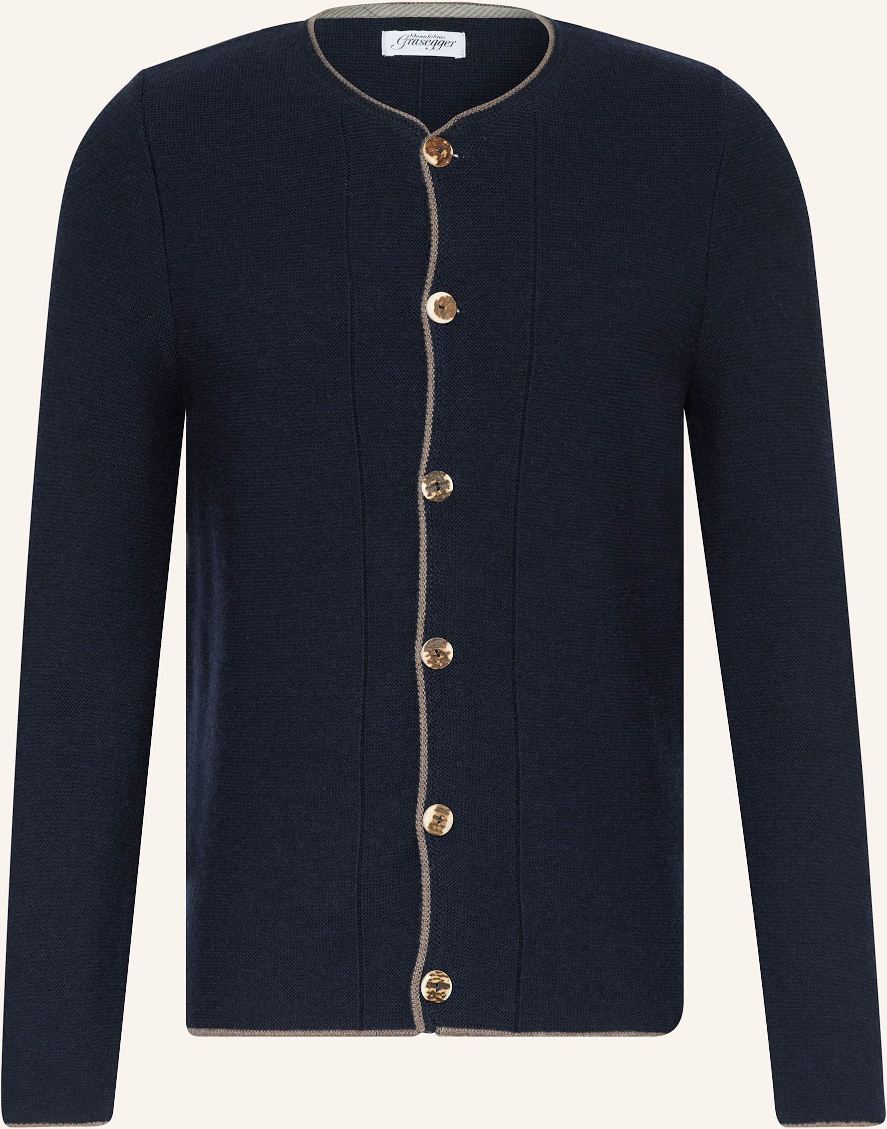 Grasegger Strickjanker Aus Merinowolle blau