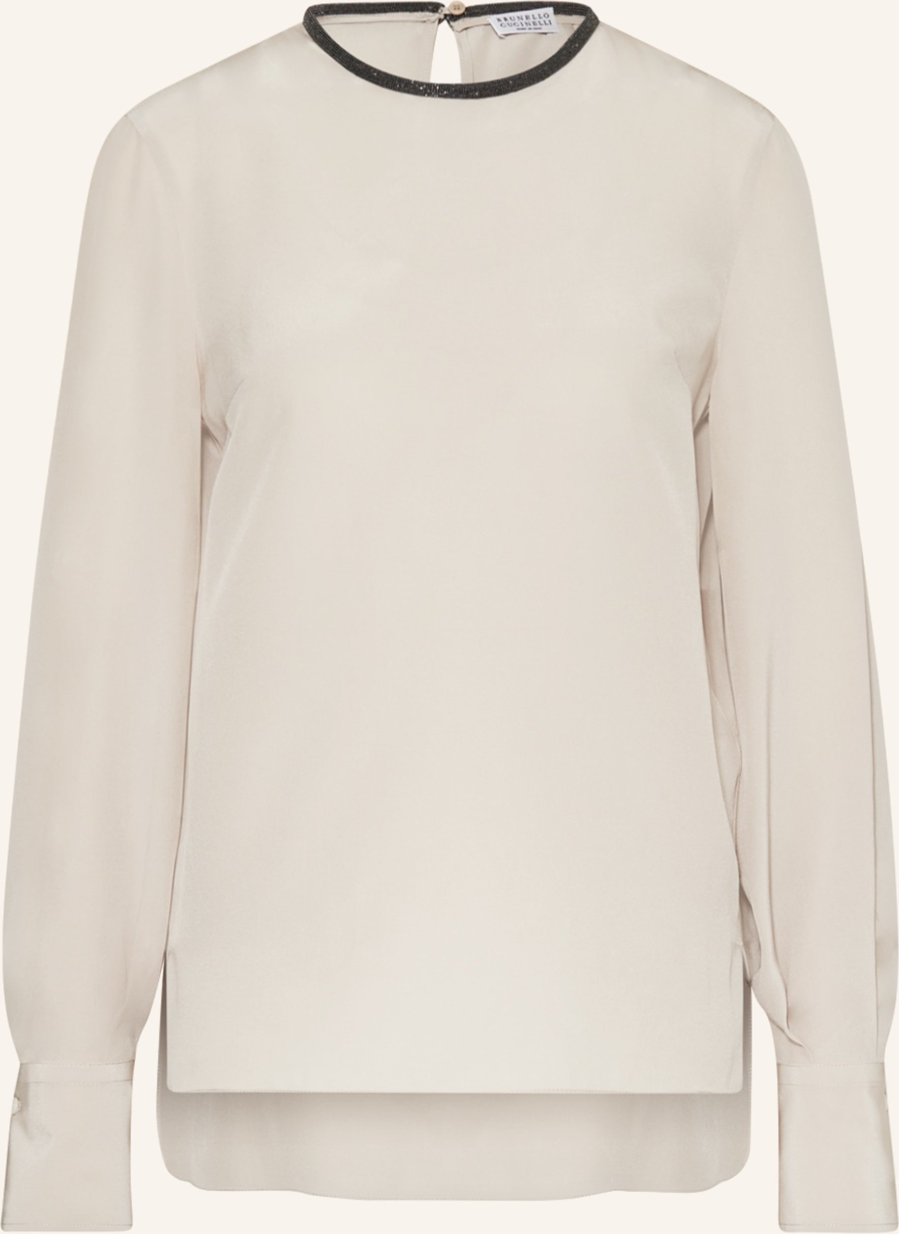 Thumbnail - Brunello Cucinelli Blusenshirt Aus Seide beige