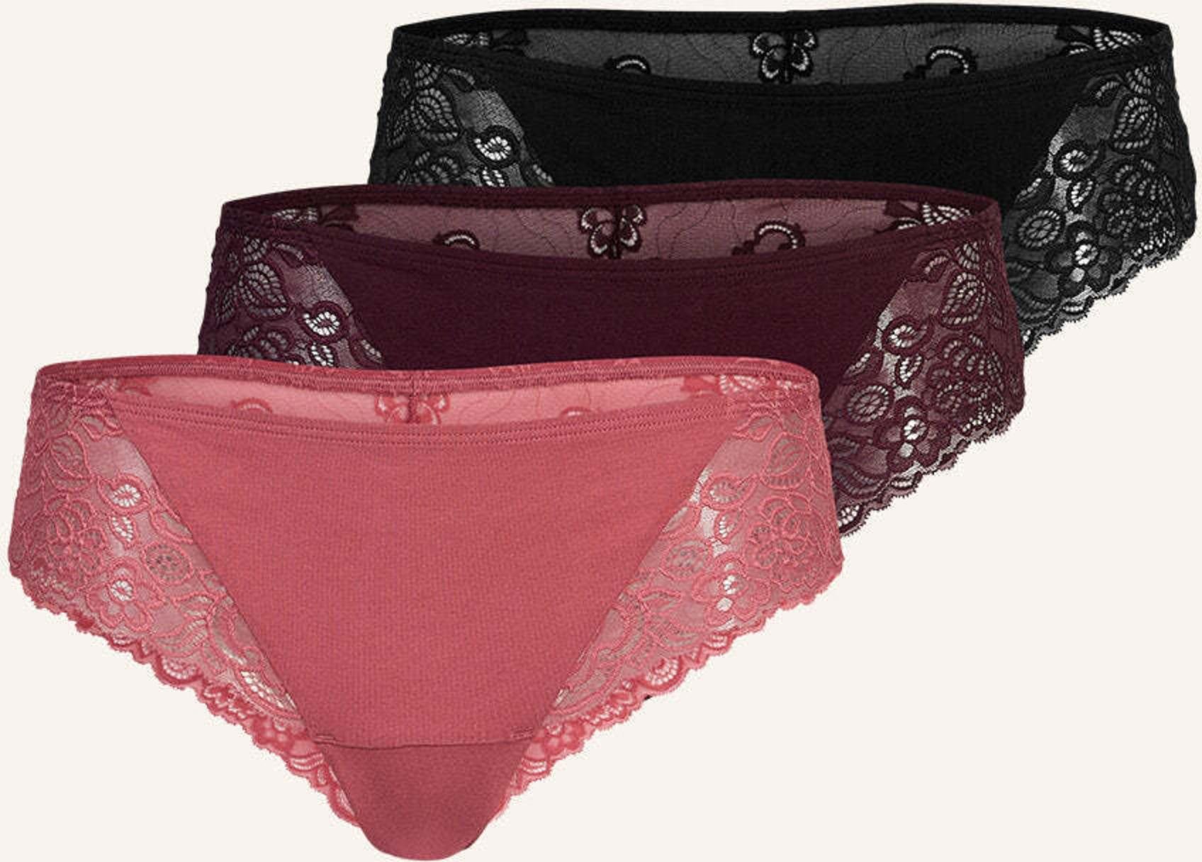 Snocks Brazilian Slips Mit Spitze Lace Romance rosa