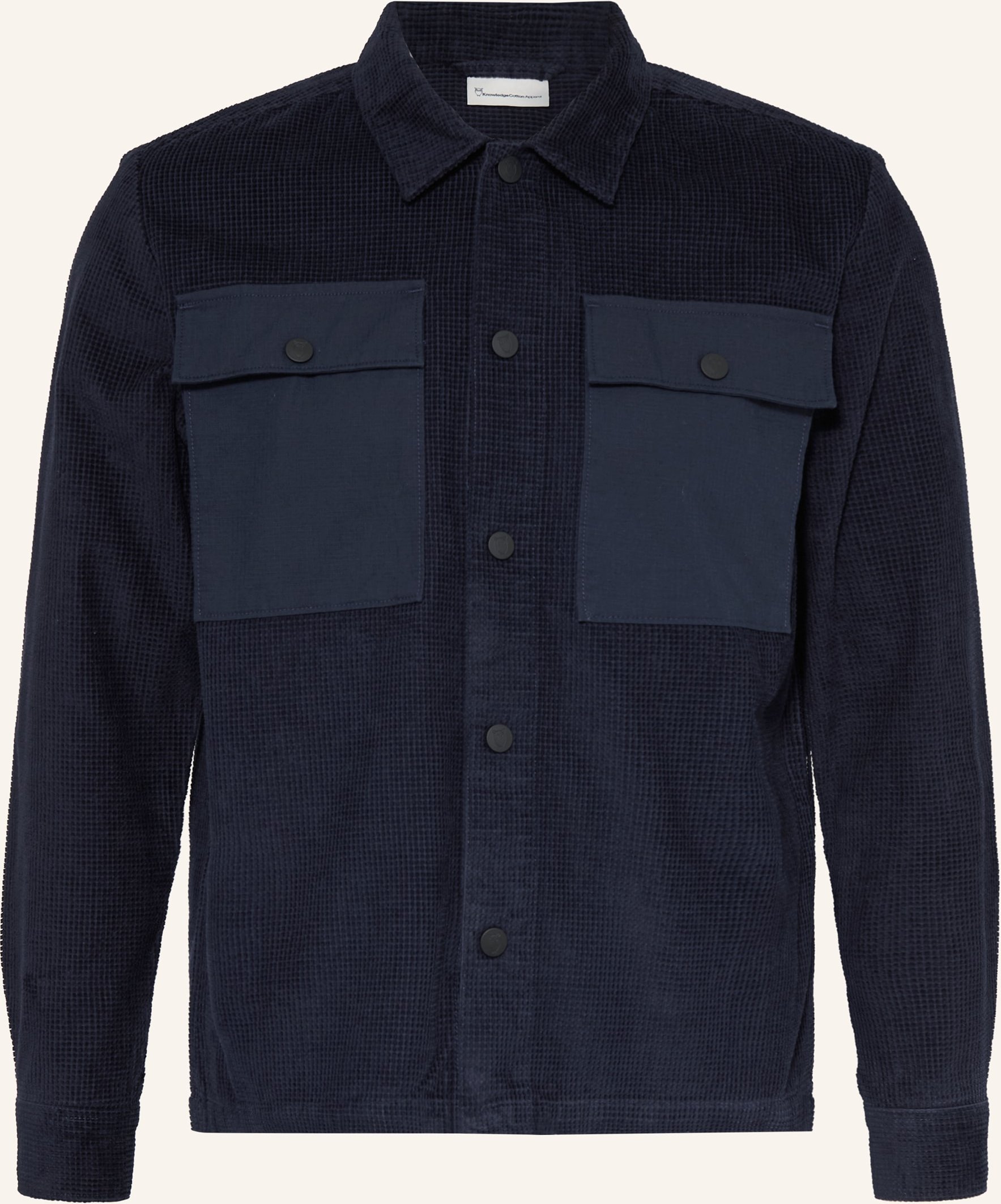 Knowledgecotton Apparel Cord-Overshirt blau