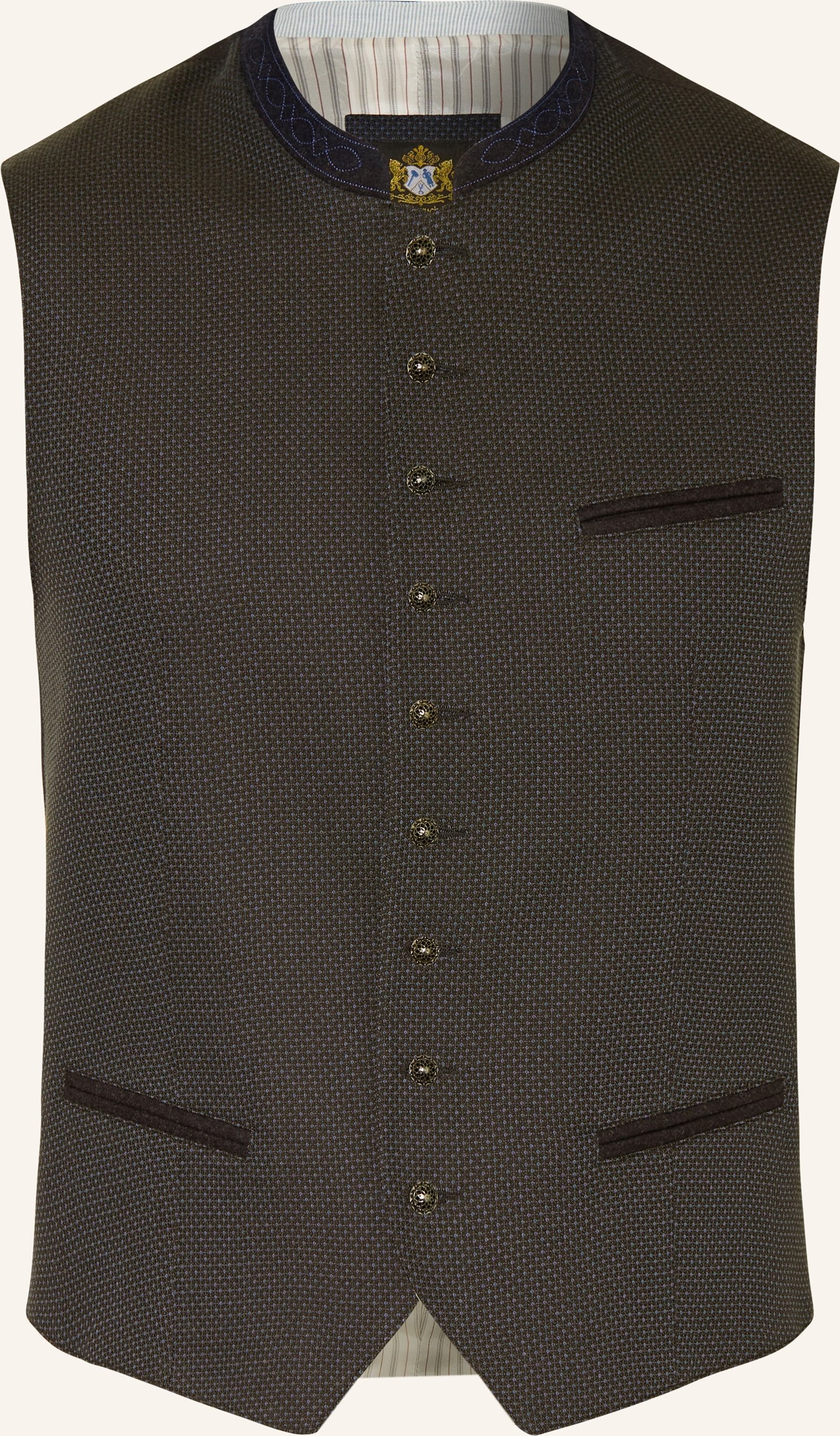 Thumbnail - Hammerschmid Trachtenweste Mirko Slim Fit blau