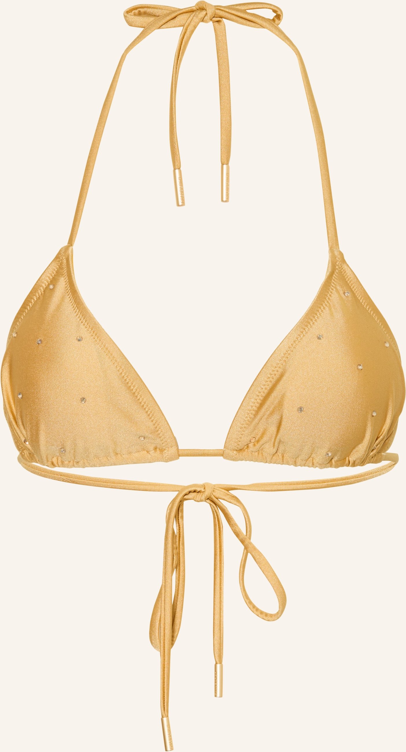 Goldbergh Triangel-Bikini-Top Velora Mit Schmucksteinen gold