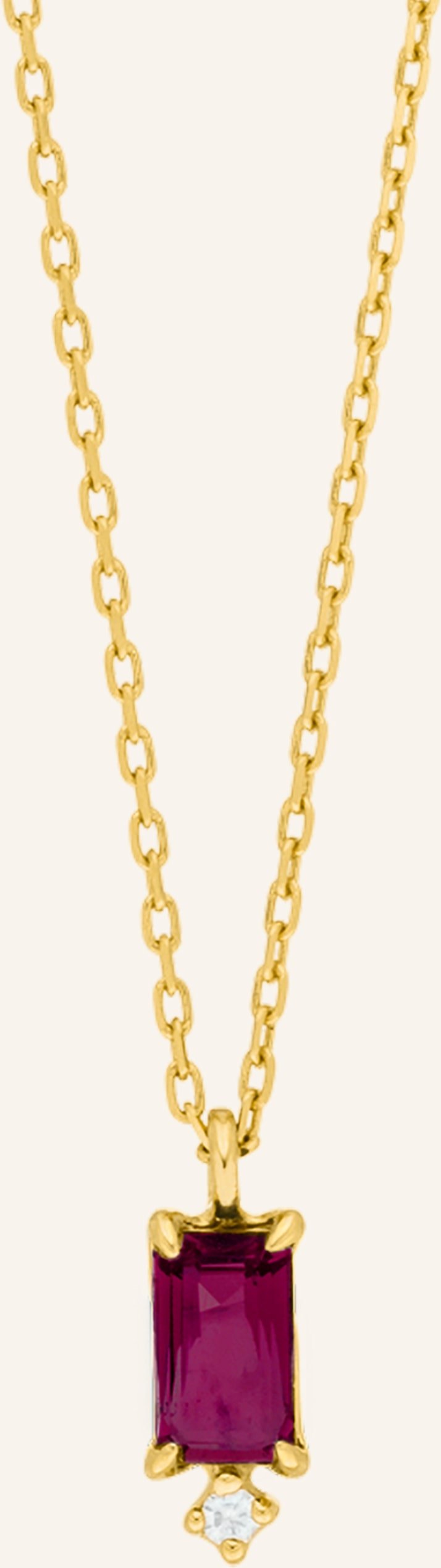 Leaf Halskette Rhodolith Aus 14 Karat Gelbgold gold