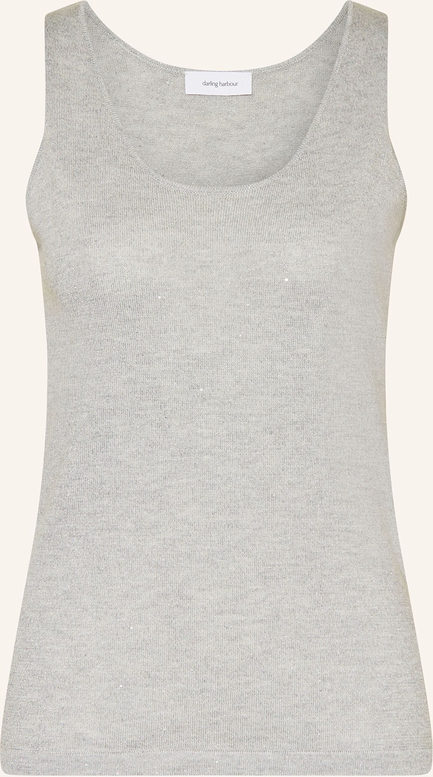 Darling Harbour Stricktop Mit Glitzergarn grau