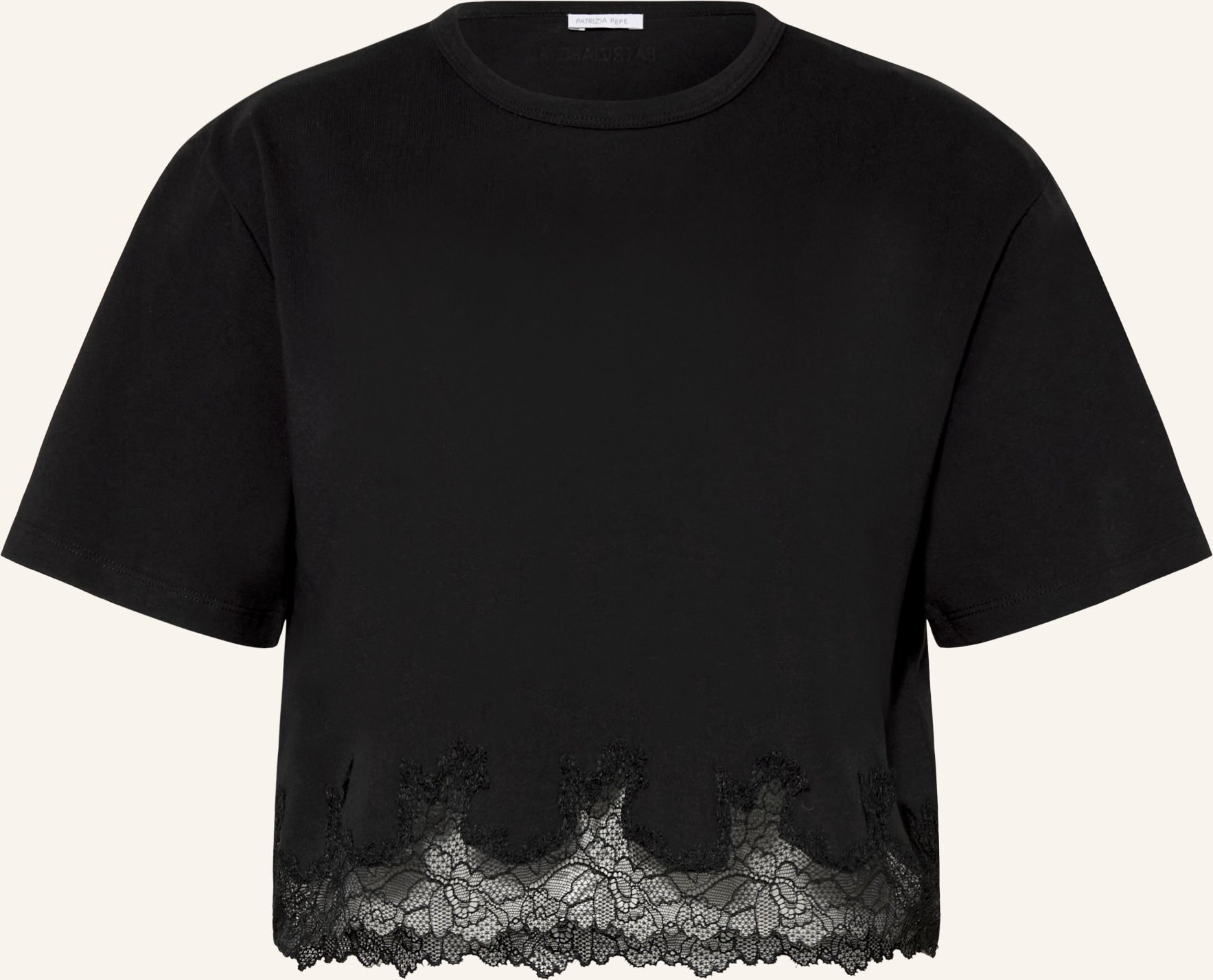 Patrizia Pepe T-Shirt Mit Spitze schwarz