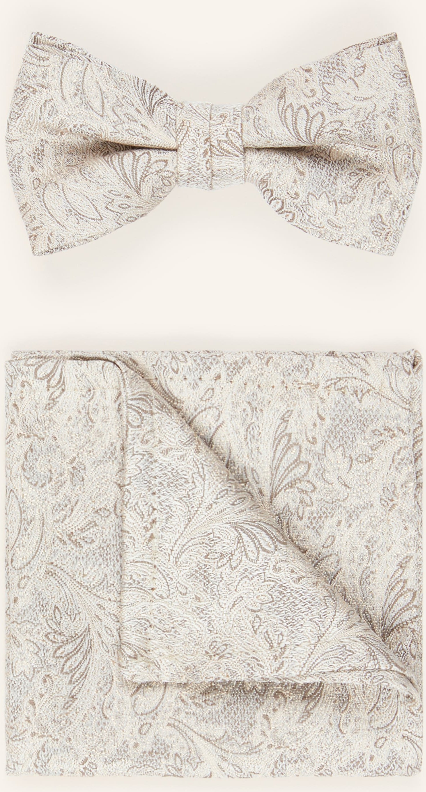 Wilvorst Set: Fliege Und Einstecktuch beige