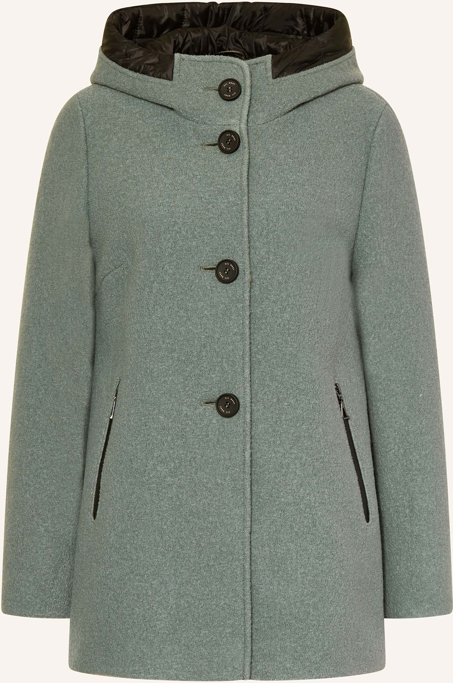 Gil Bret Bouclé-Jacke gruen