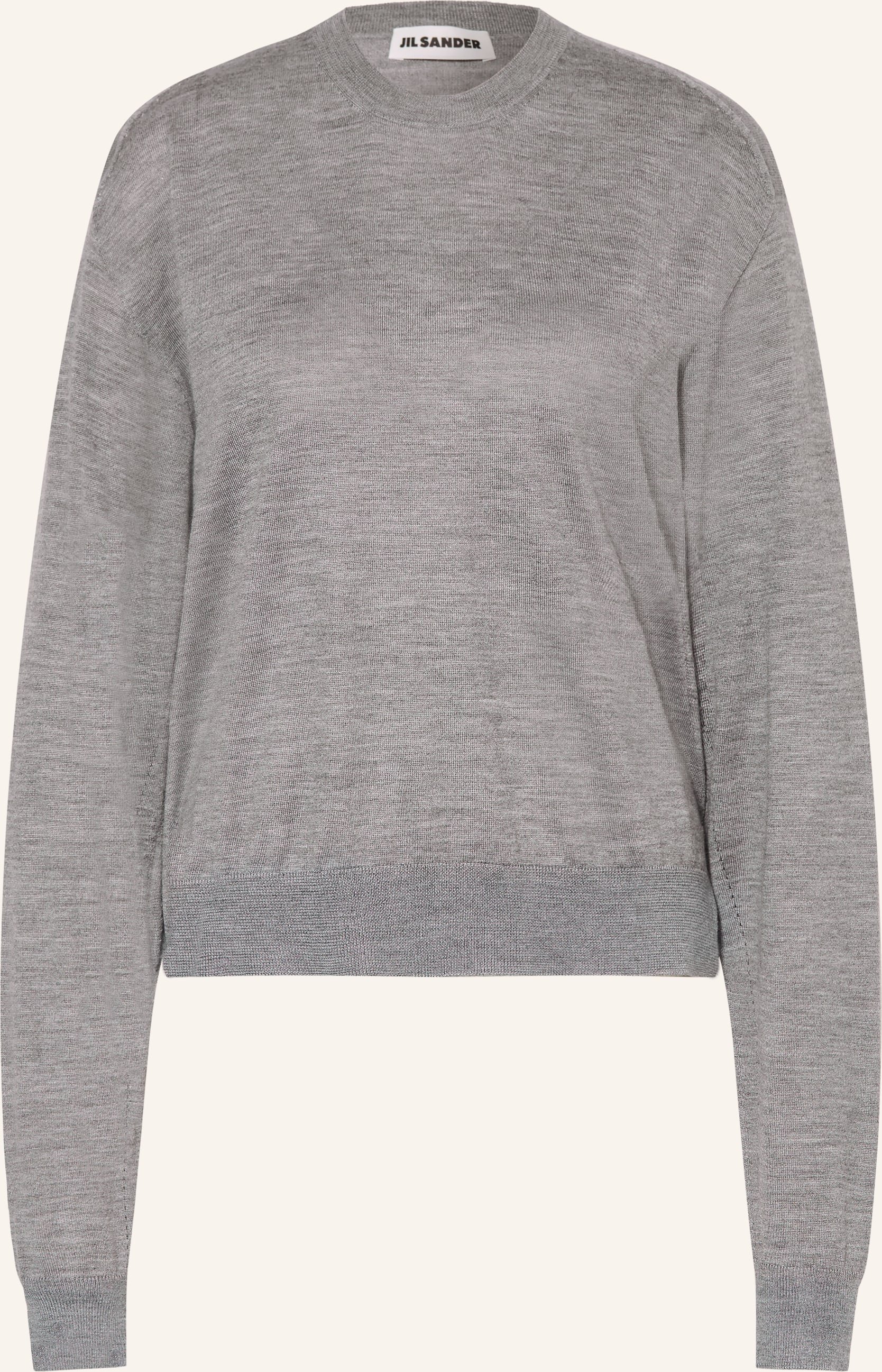 Jil Sander Pullover Mit Cashmere Und Seide grau