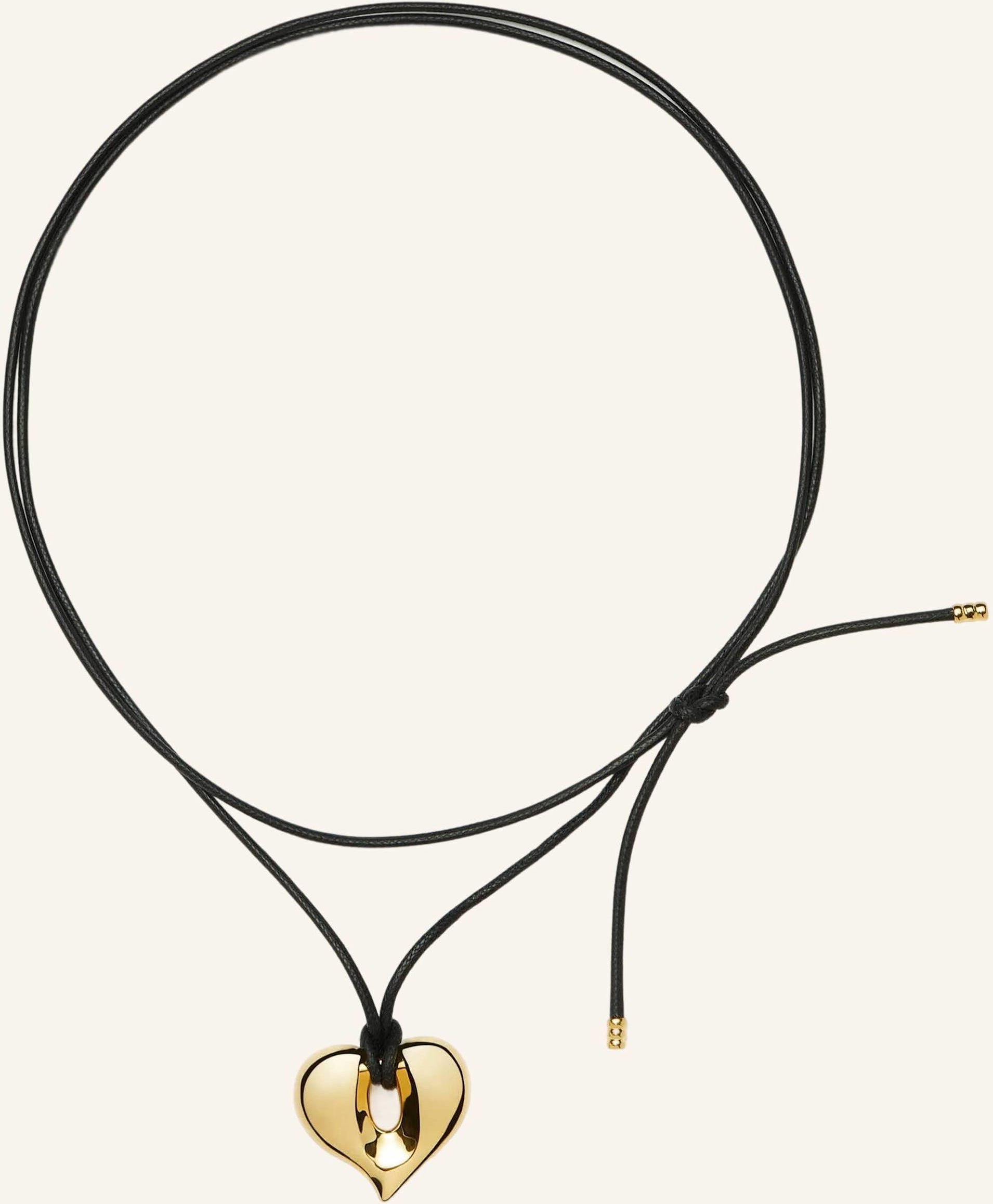 Missoma Ketten Molten Heart Pendant Cord Necklace By Glambou gold