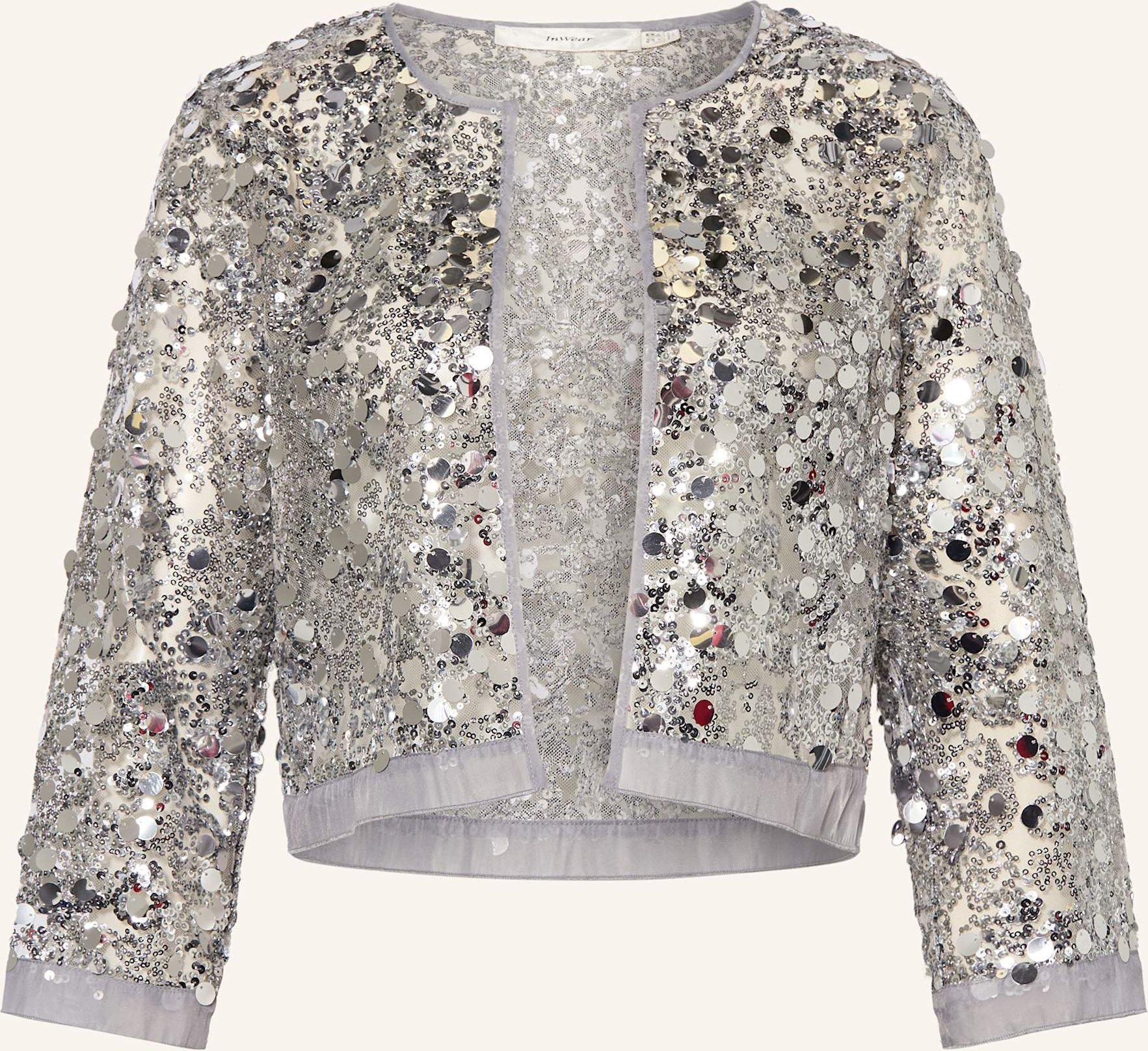 Inwear Bolero Davinaiw Mit Pailletten silber