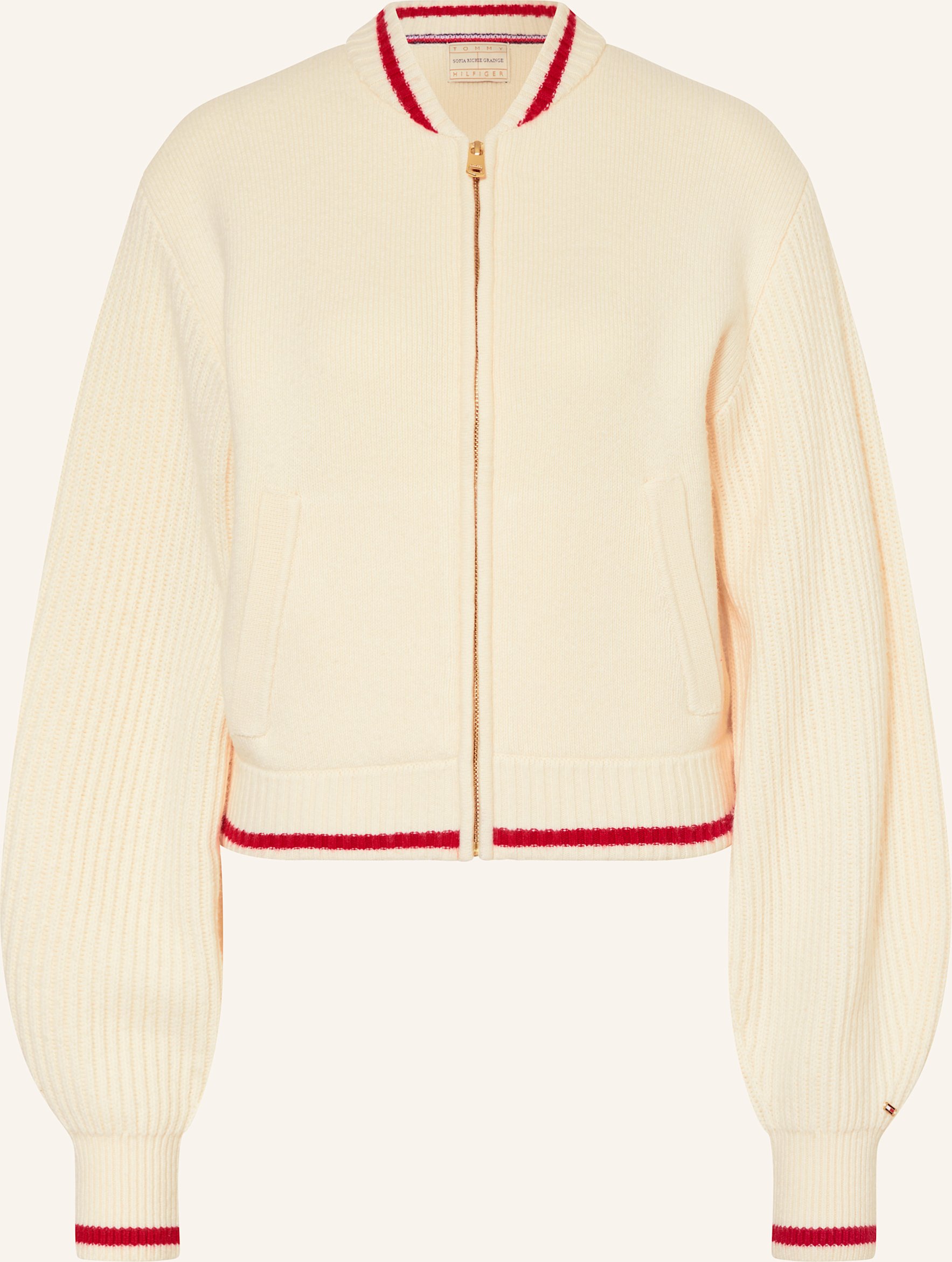 Thumbnail - Tommy Hilfiger Strickjacke beige