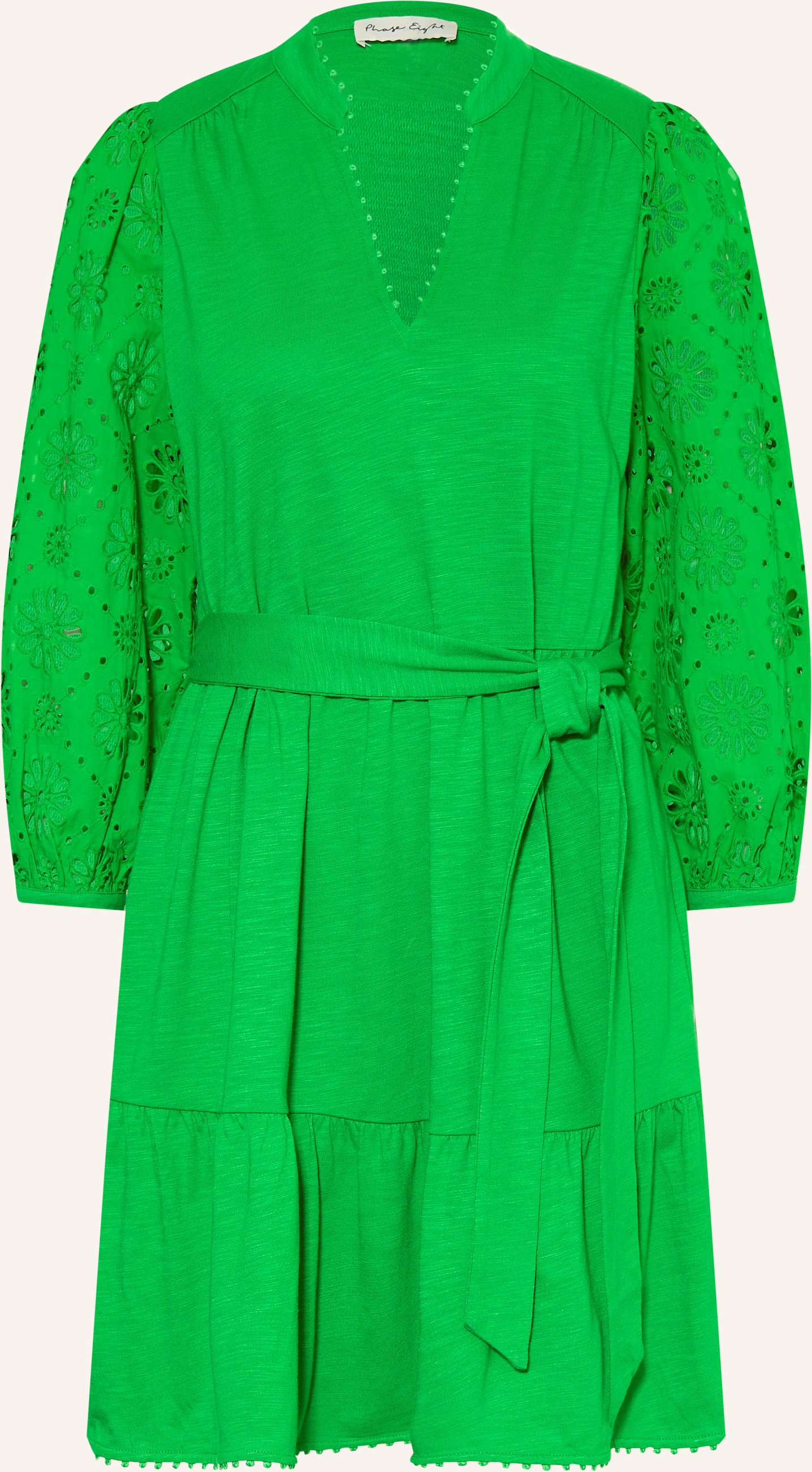 Phase Eight Kleid Florie Im Materialmix Mit 3/4-Arm gruen
