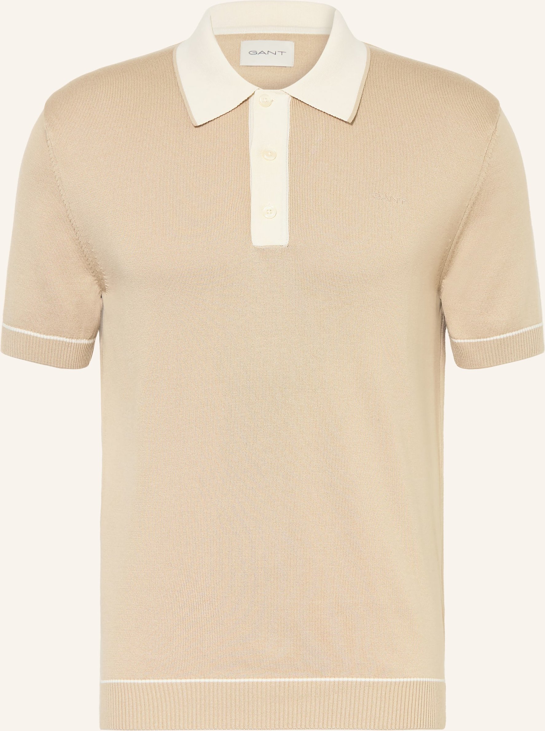 Gant Strick-Poloshirt beige