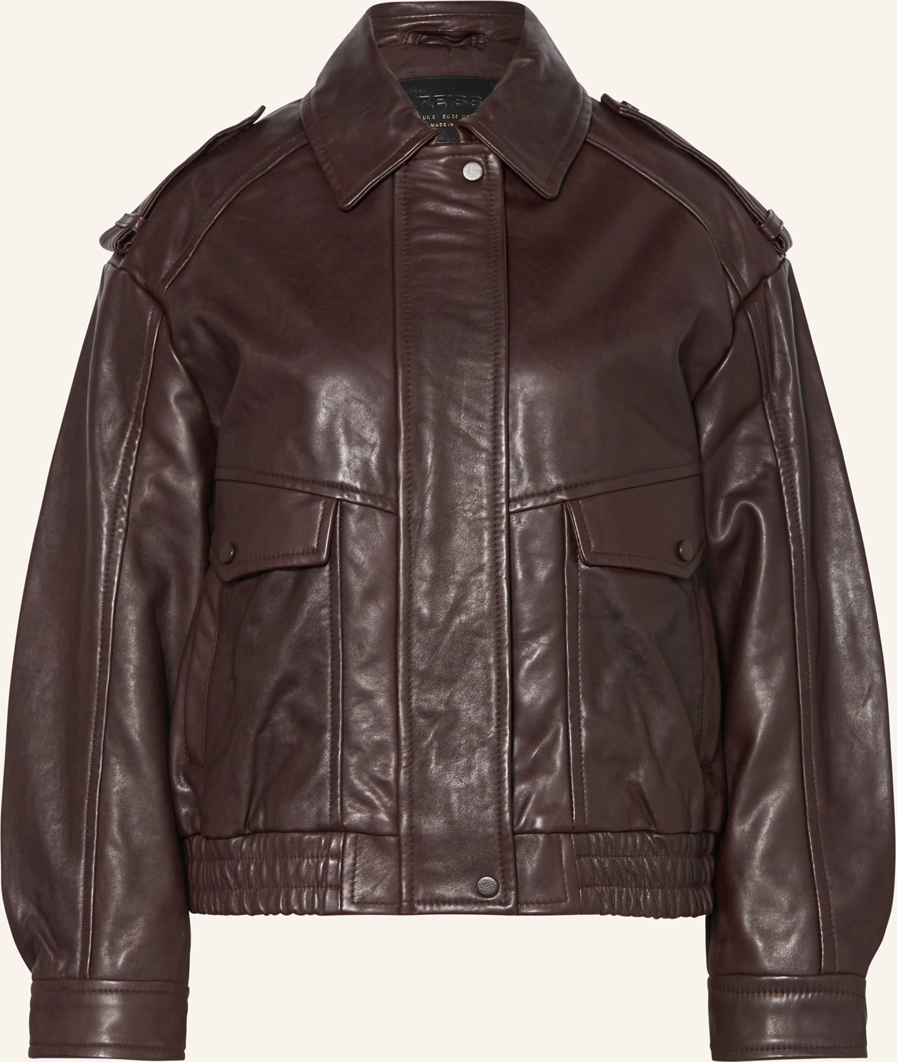 Reiss Lederjacke Peyton lila