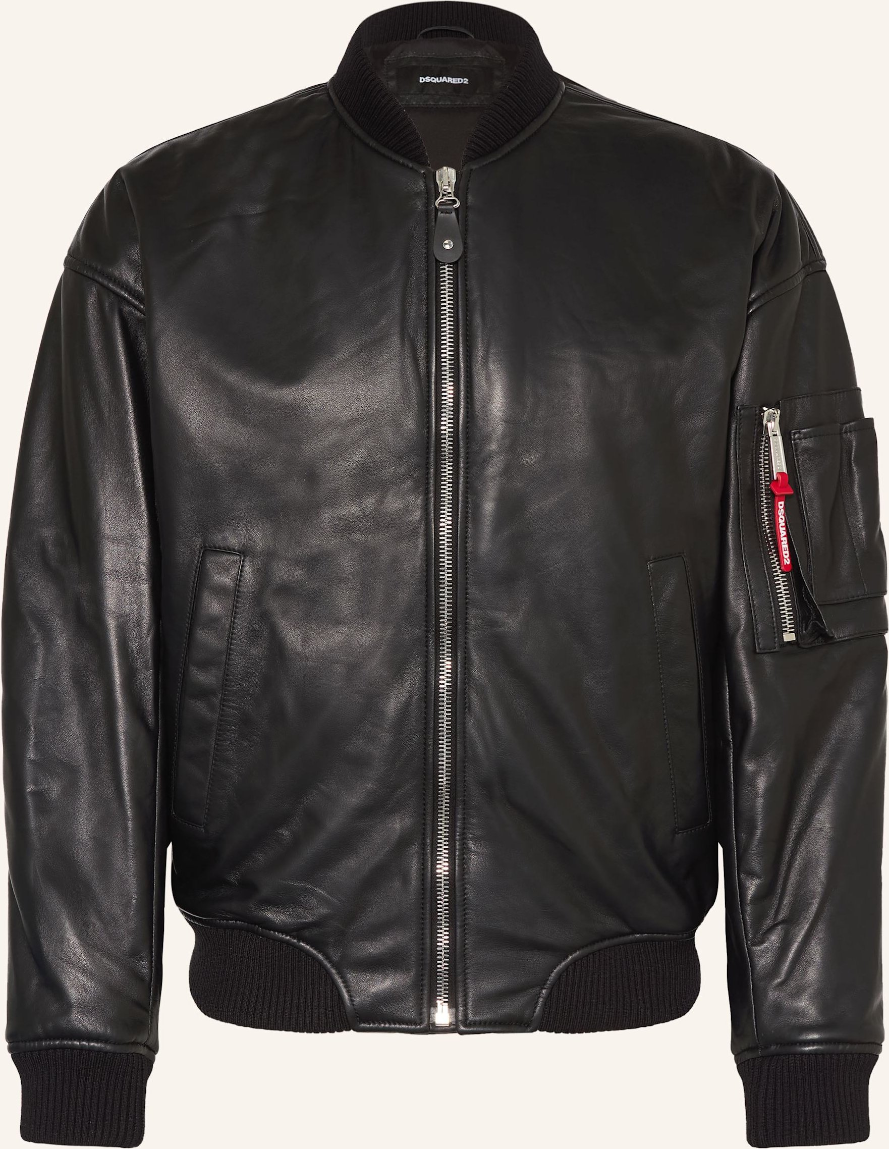 dsquared2 Lederjacke schwarz