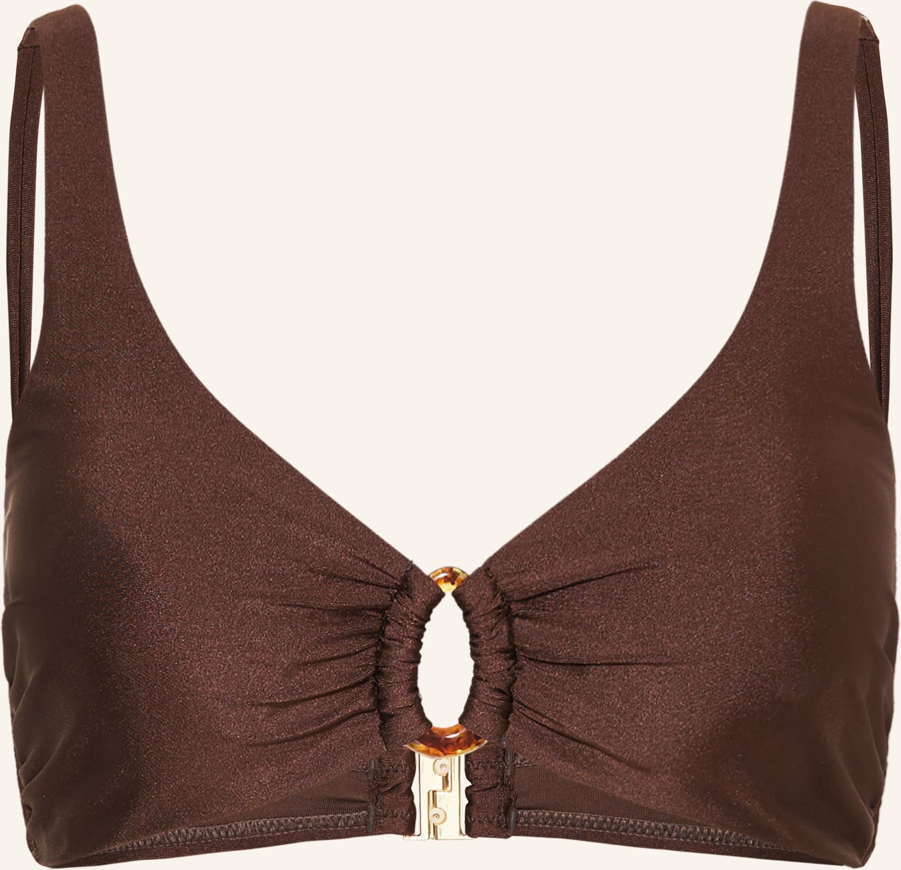Mrs & Hugs Bralette-Bikini-Top braun