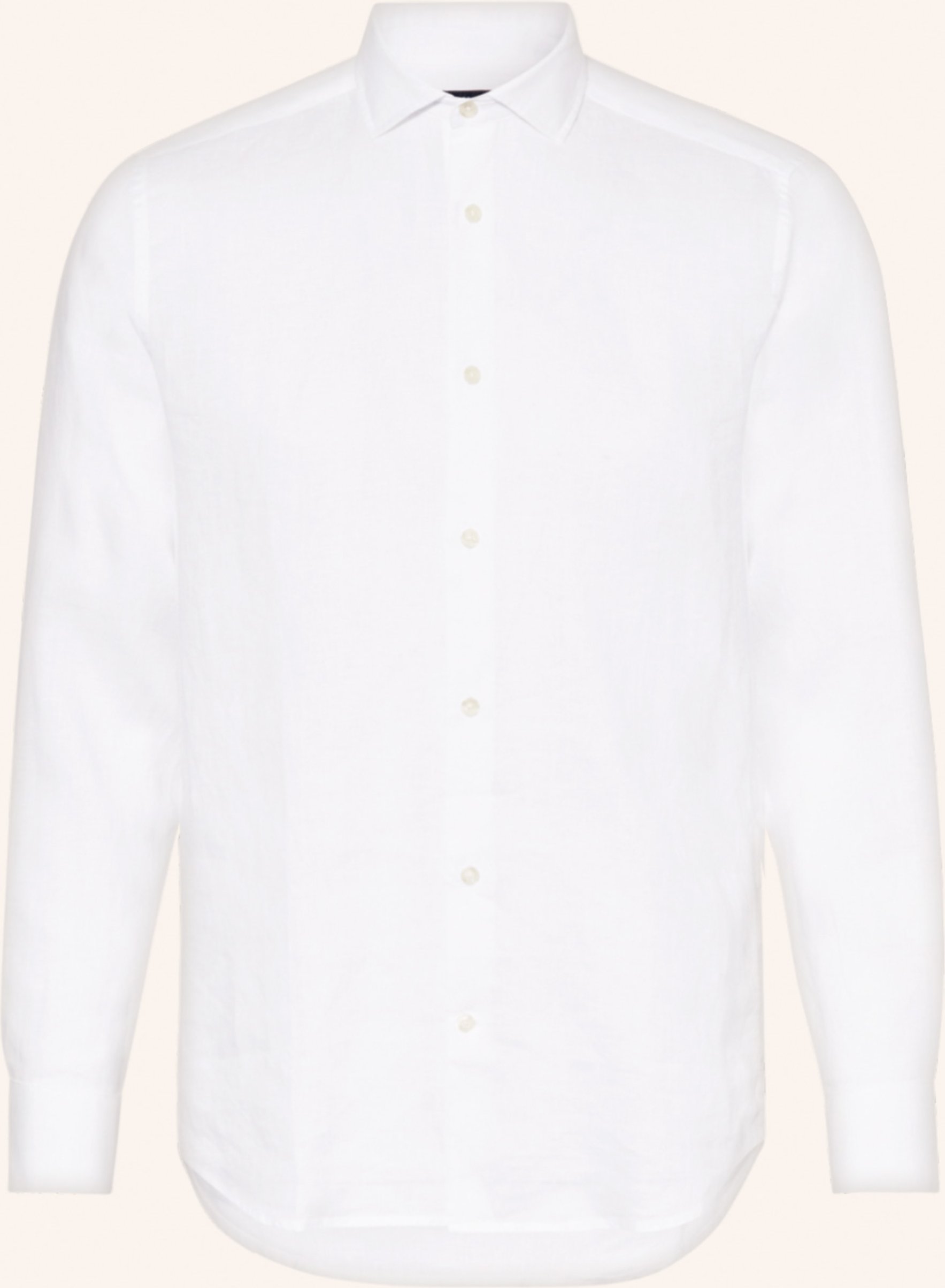 Thumbnail - Frescobol Carioca Leinenhemd Antonio Regular Fit weiss