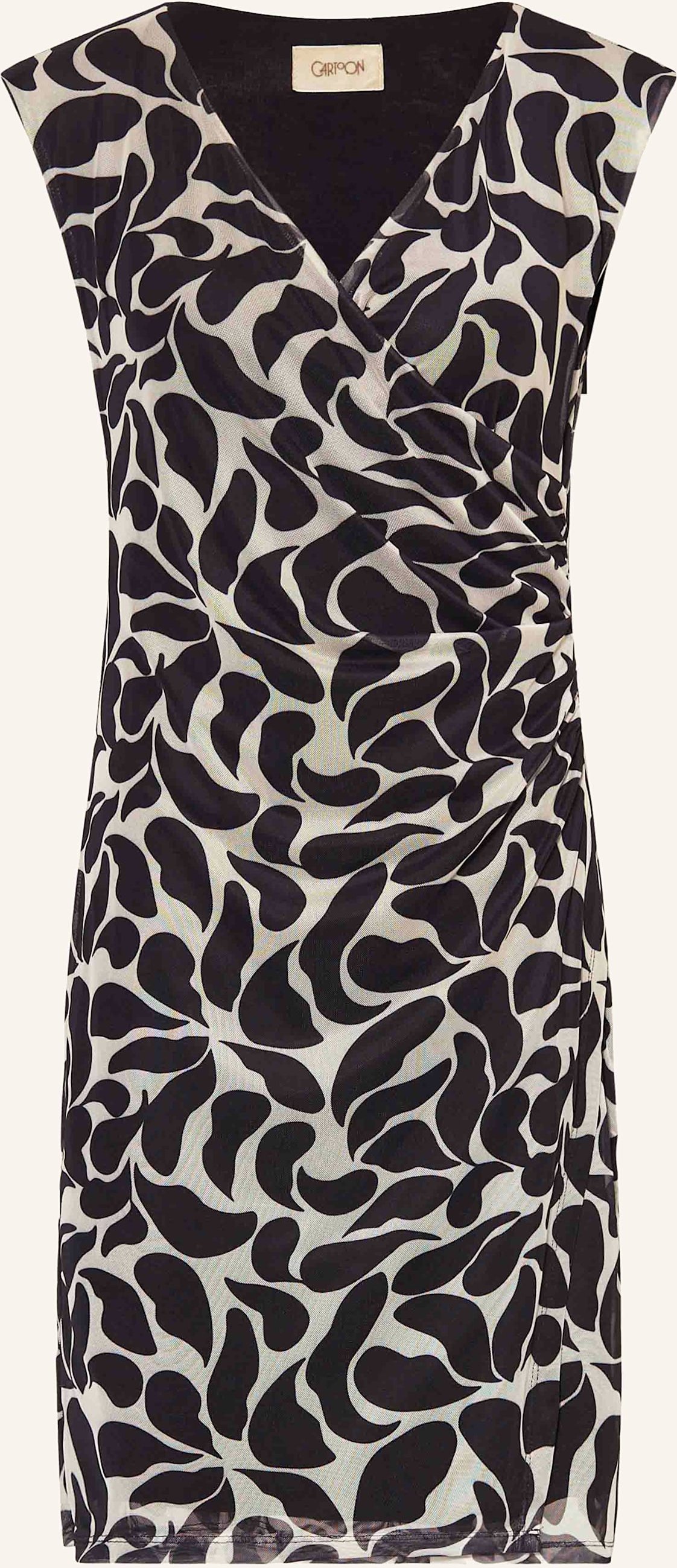 Cartoon Etuikleid Aus Mesh schwarz