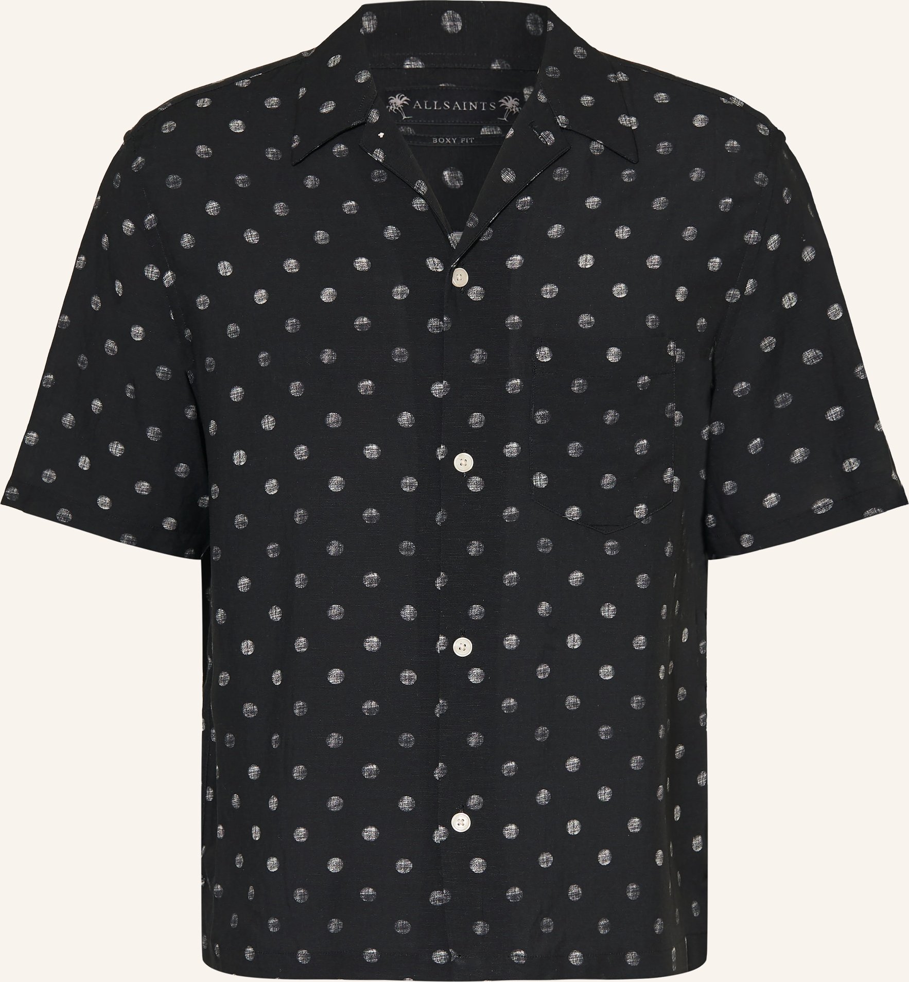 Allsaints Resorthemd Upton Comfort Fit schwarz