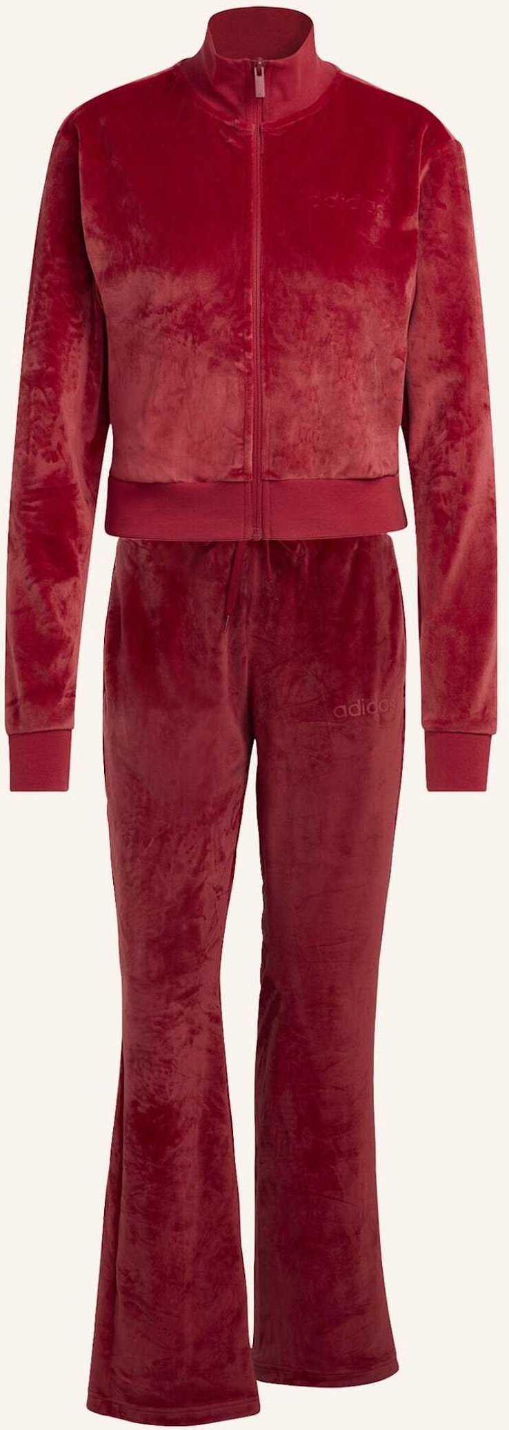 Adidas Glam Velvet Trainingsanzug rot